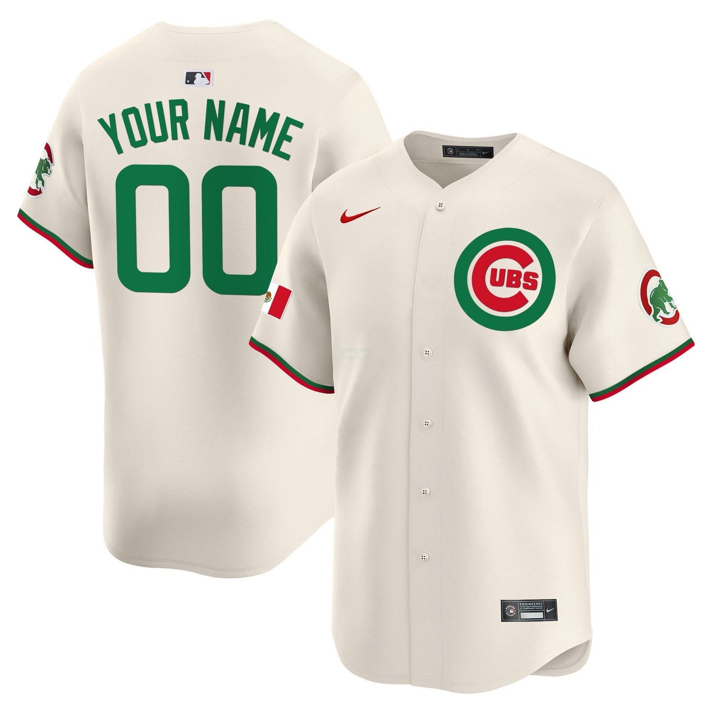 Camisa MLB Chicago Cubs Chicago Mexico Vapor Premier Limited Jersey V3