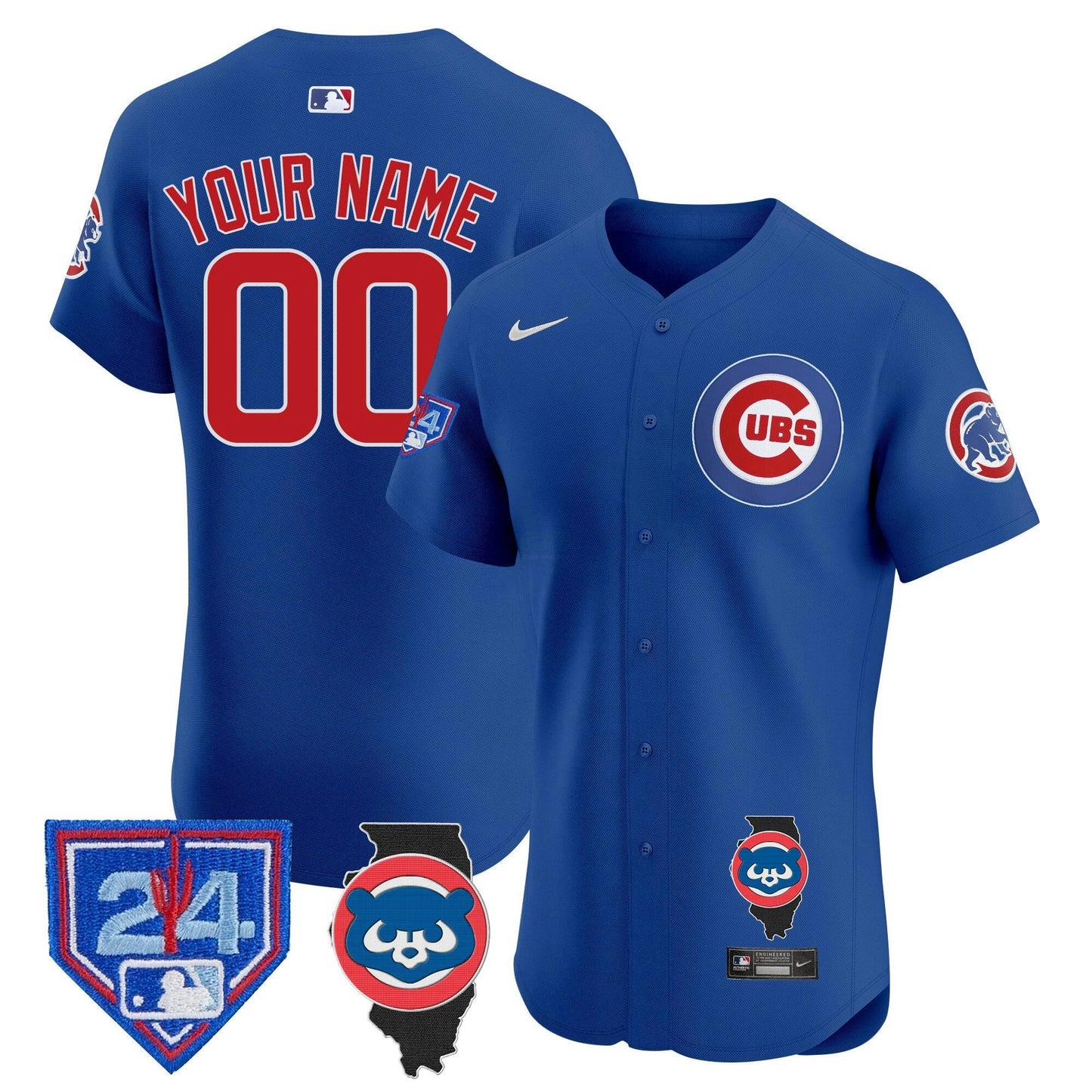 Camisa MLB Chicago Spring Training & Illinois Patch Vapor Premier Elite Jersey
