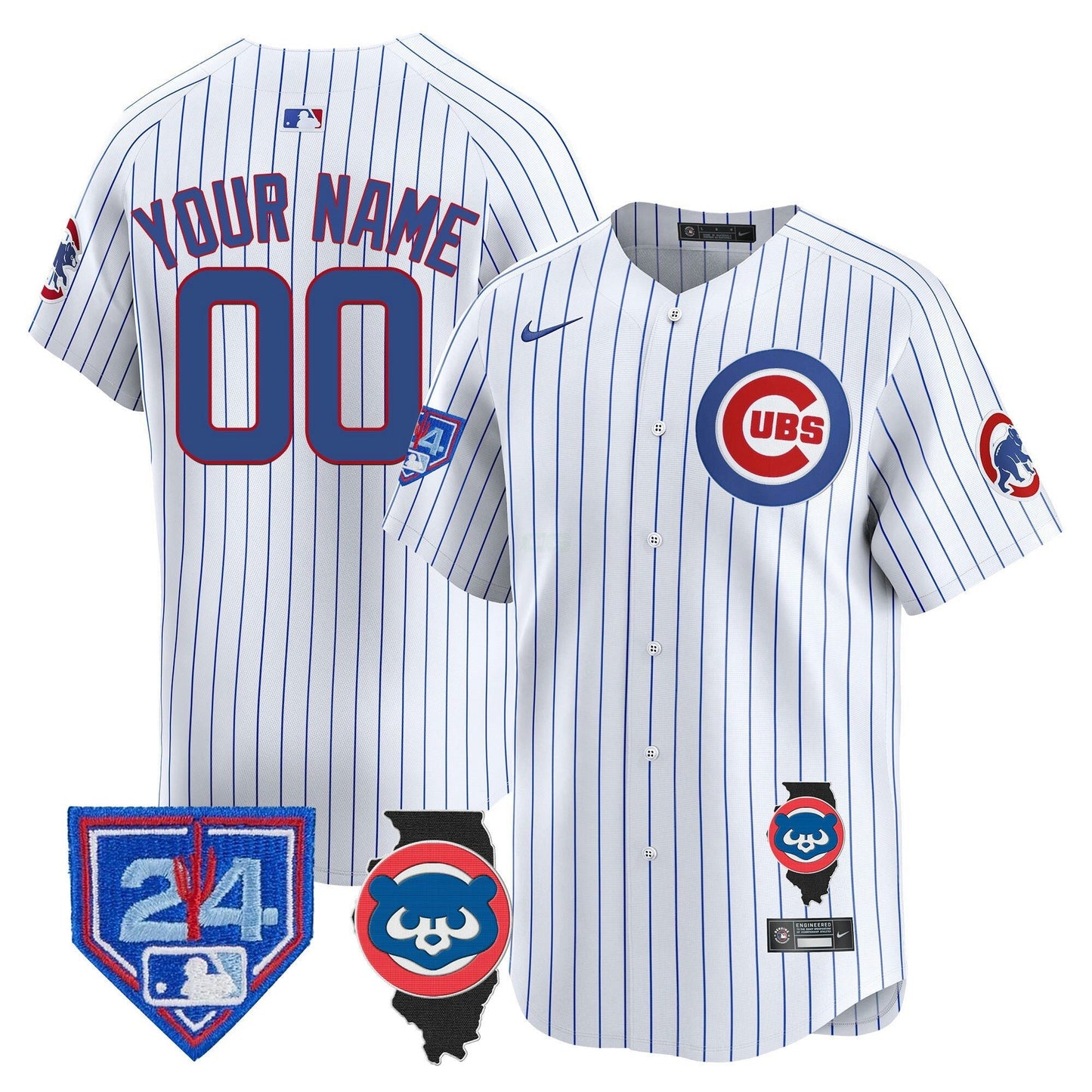 Camisa MLB Chicago Spring Training & Illinois Patch Vapor Premier Limited Jersey