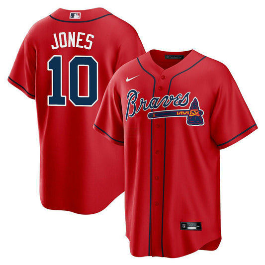 Camisa MLB Chipper Jones Atlanta Red Jersey - Vermelha