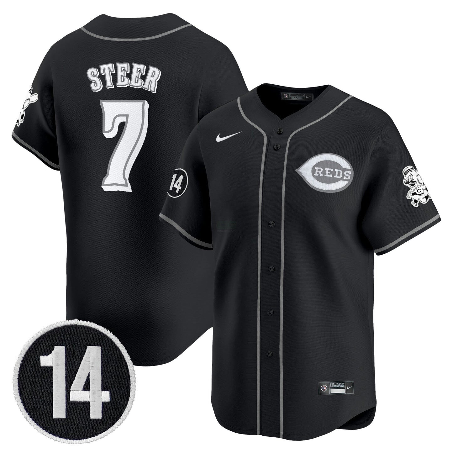 Camisa MLB Cincinnati 2025 Lights Out Vapor Premier Limited Jersey – Pete Rose Patch