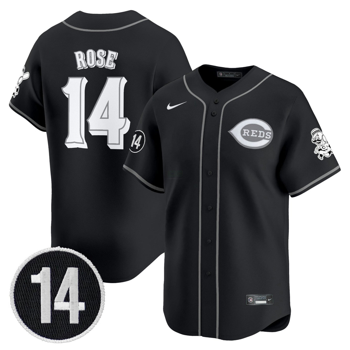 Camisa MLB Cincinnati 2025 Lights Out Vapor Premier Limited Jersey – Pete Rose Patch