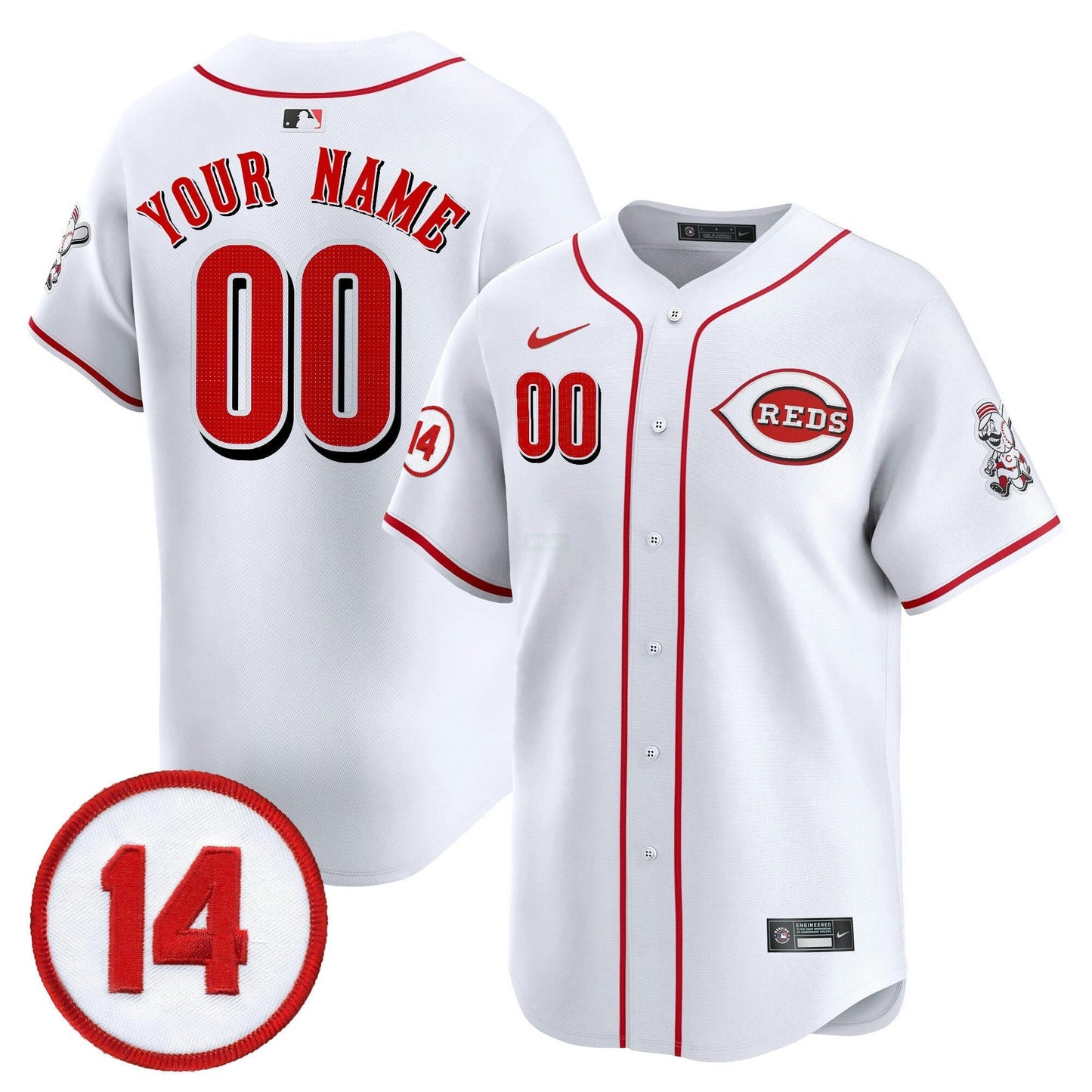 Camisa MLB Cincinnati Pete Rose Patch Vapor Premier Limited Jersey