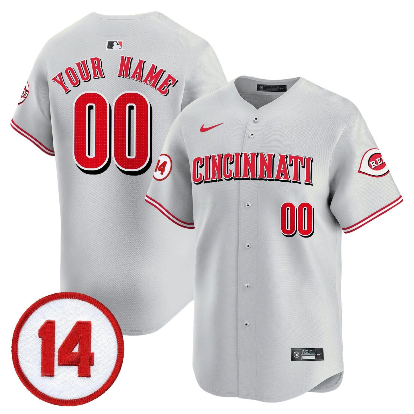 Camisa MLB Cincinnati Pete Rose Patch Vapor Premier Limited Jersey