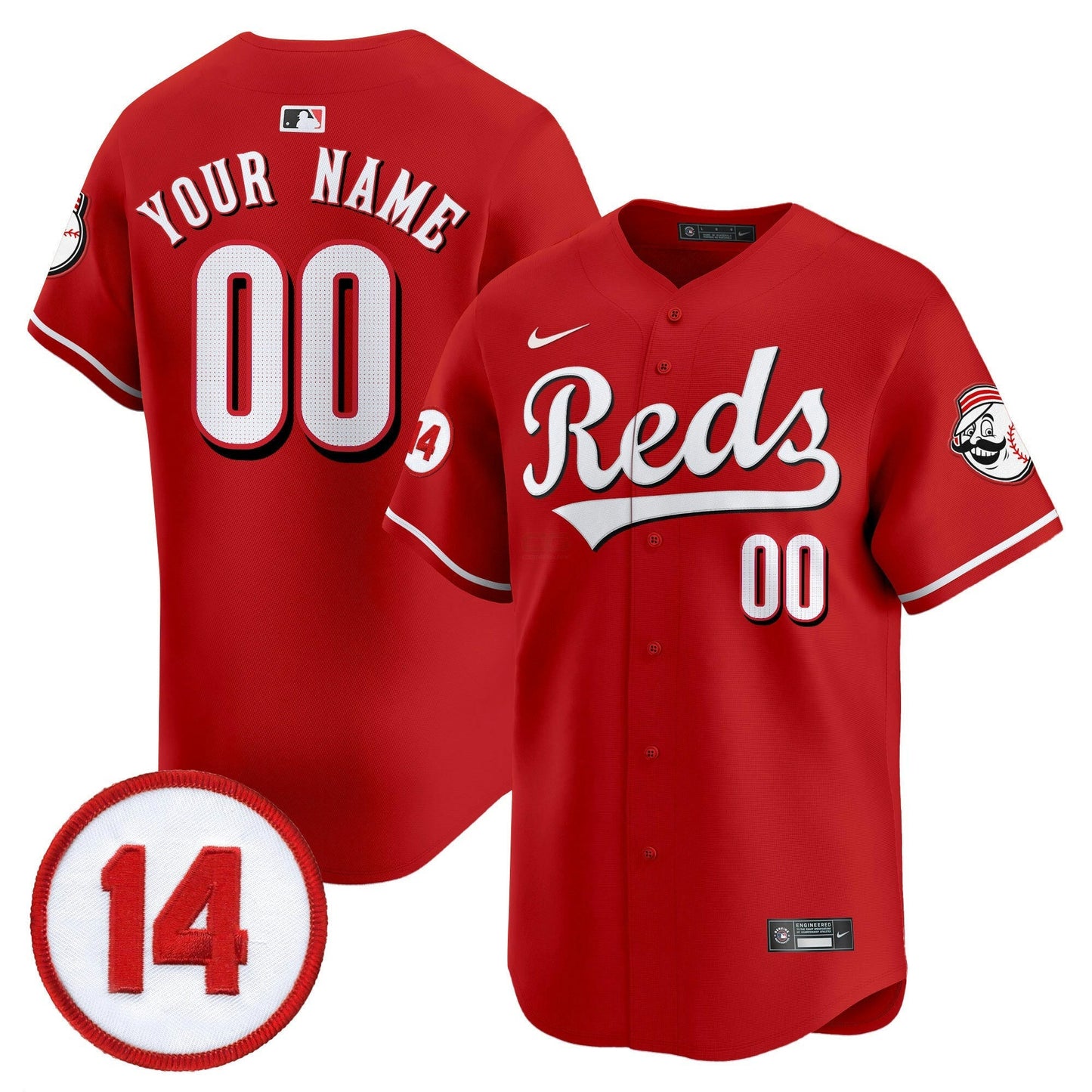 Camisa MLB Cincinnati Pete Rose Patch Vapor Premier Limited Jersey
