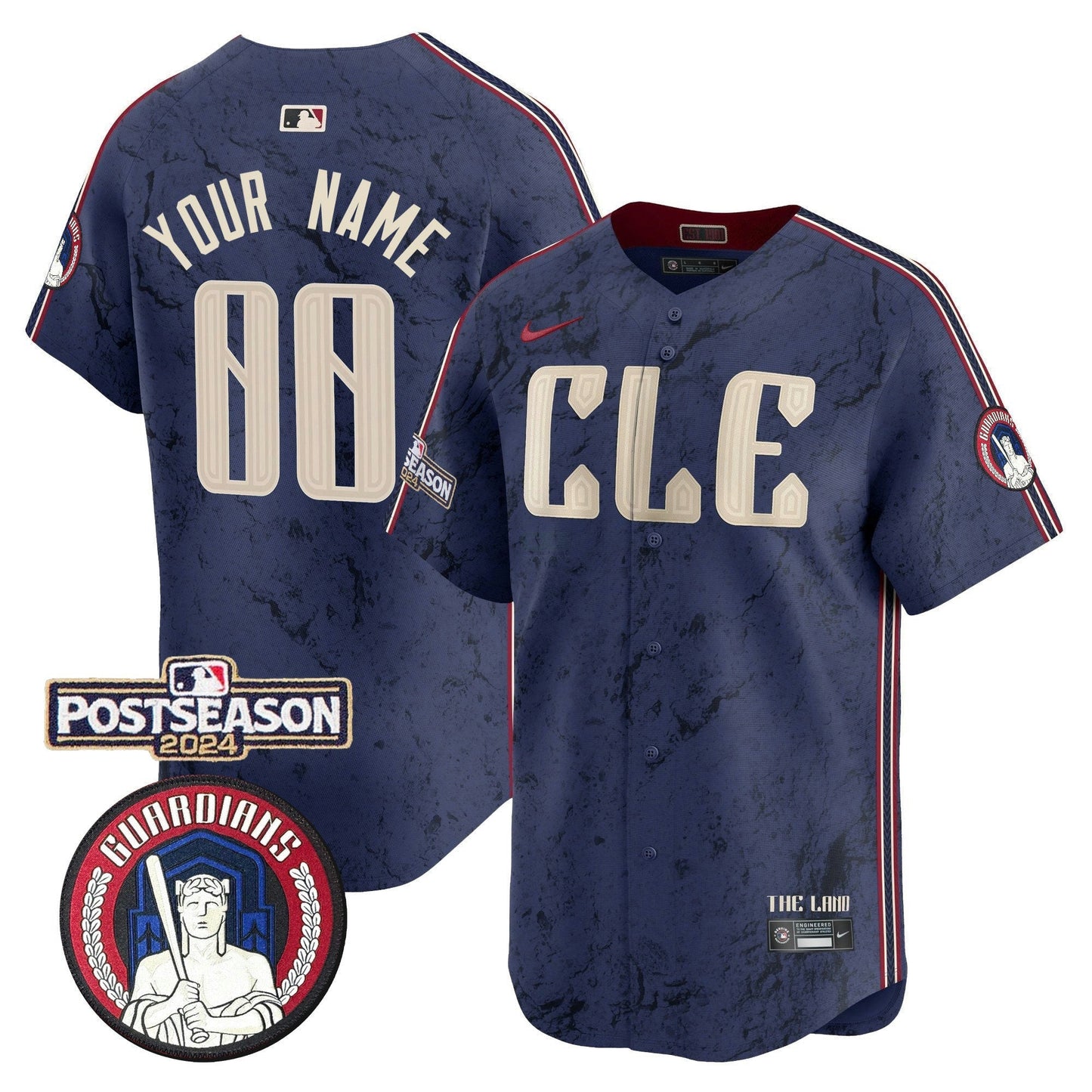 Camisa MLB Cleveland 2024 Postseason Patch City Connect Vapor Premier Limited Jersey