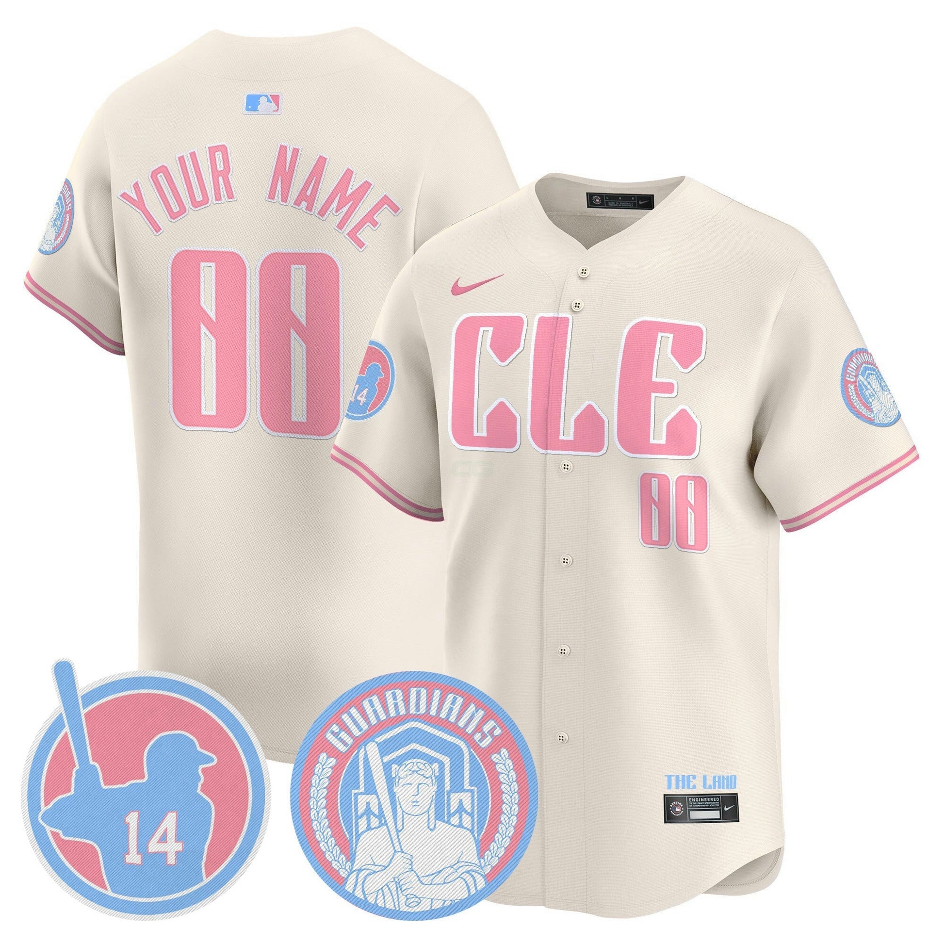 Camisa MLB Cleveland Bubblegum Pink Vapor Premier Limited Jersey