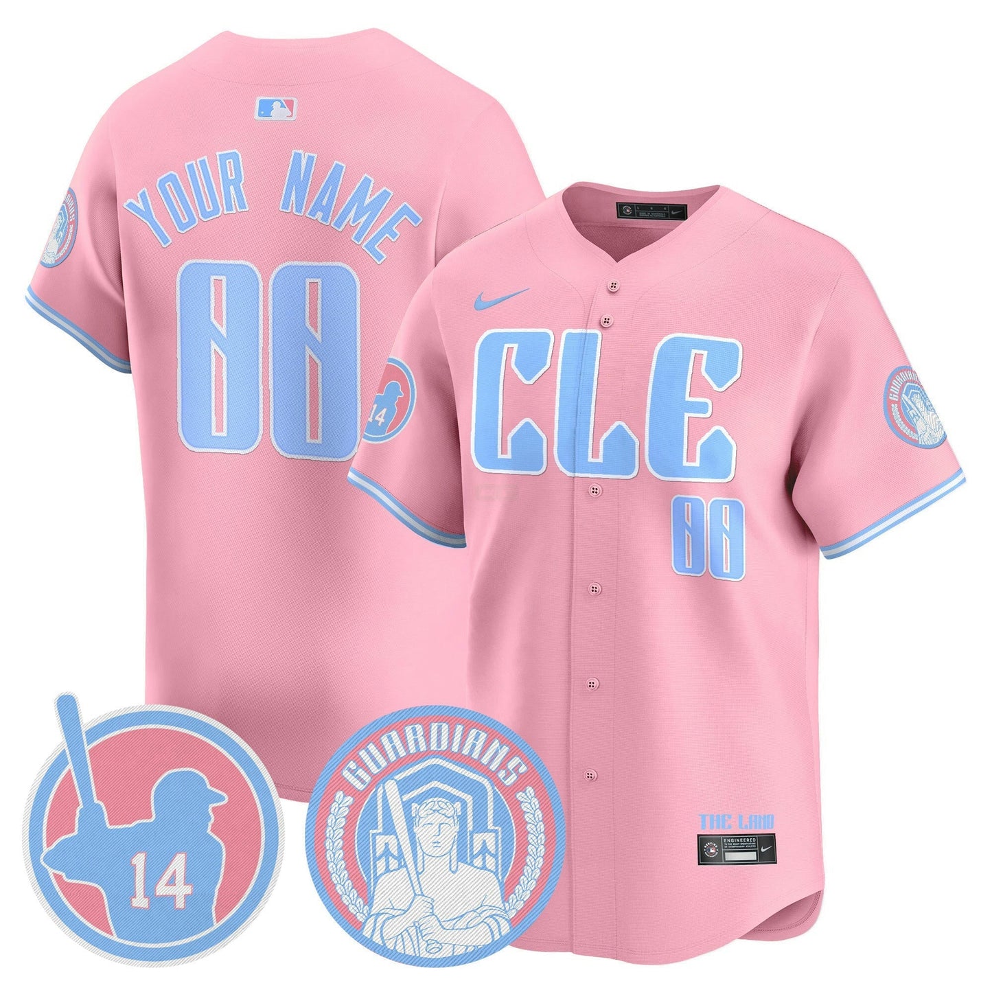 Camisa MLB Cleveland Bubblegum Pink Vapor Premier Limited Jersey