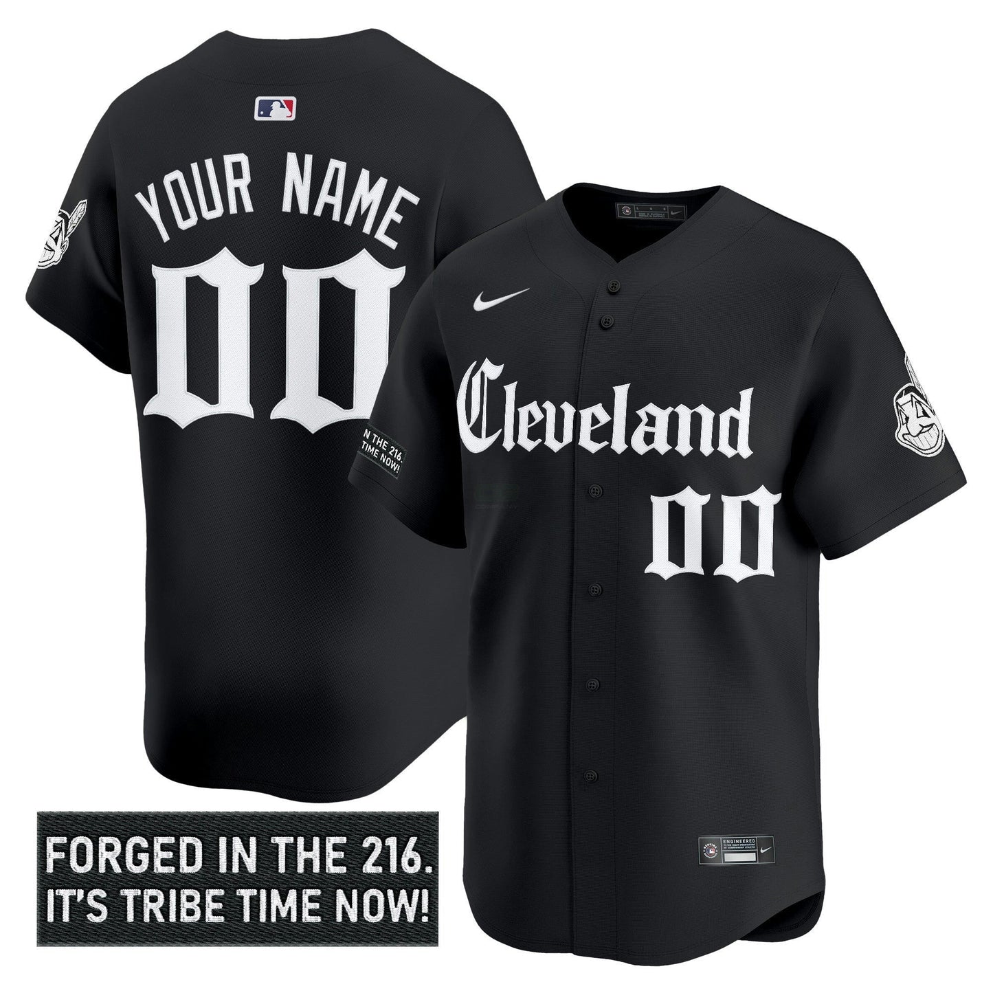 Camisa MLB Cleveland Indians ‘Gothic Iron Edition’ Vapor Premier Limited Jersey