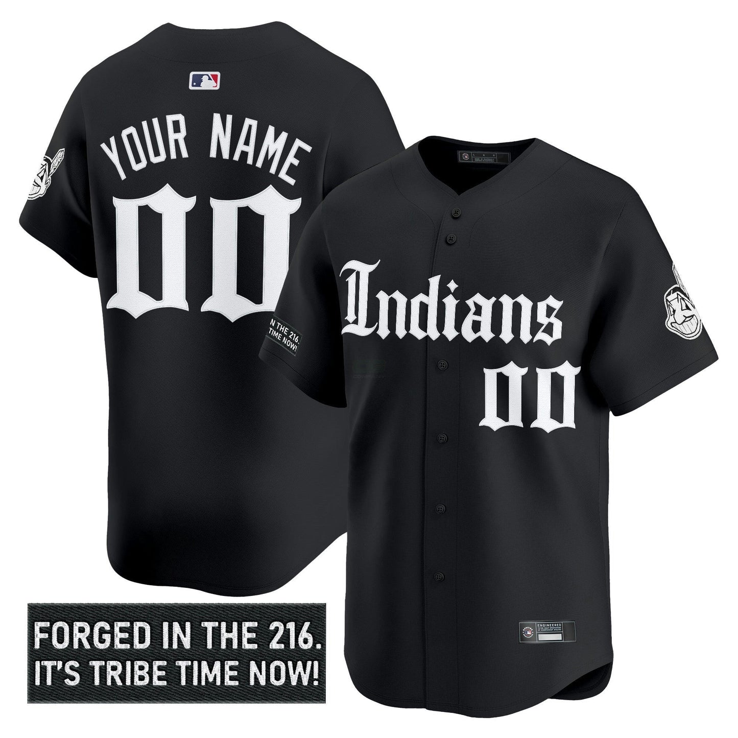 Camisa MLB Cleveland Indians ‘Gothic Iron Edition’ Vapor Premier Limited Jersey V2