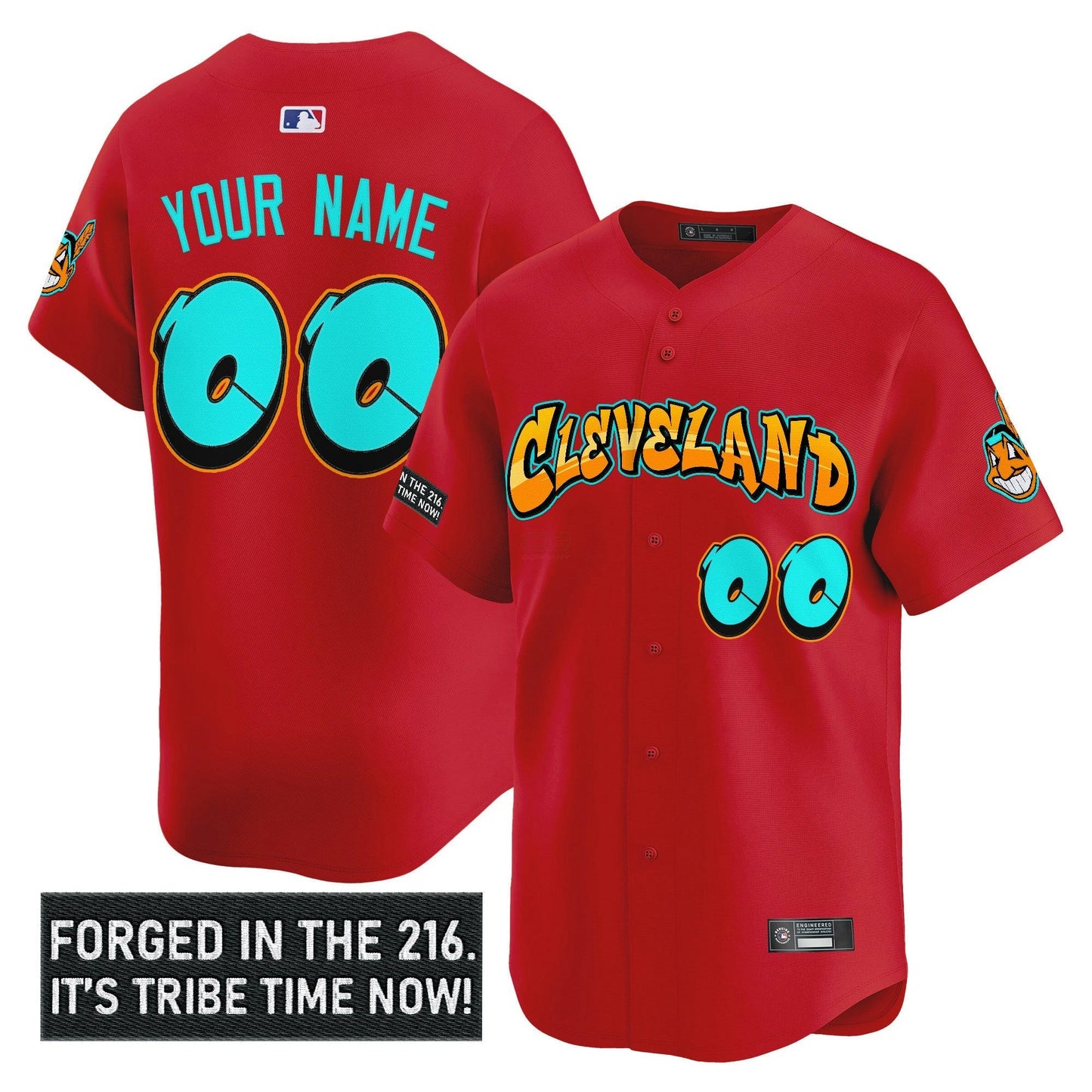 Camisa MLB Cleveland Indians ‘Graffiti 216 Ink Edition’ Vapor Premier Limited Jersey