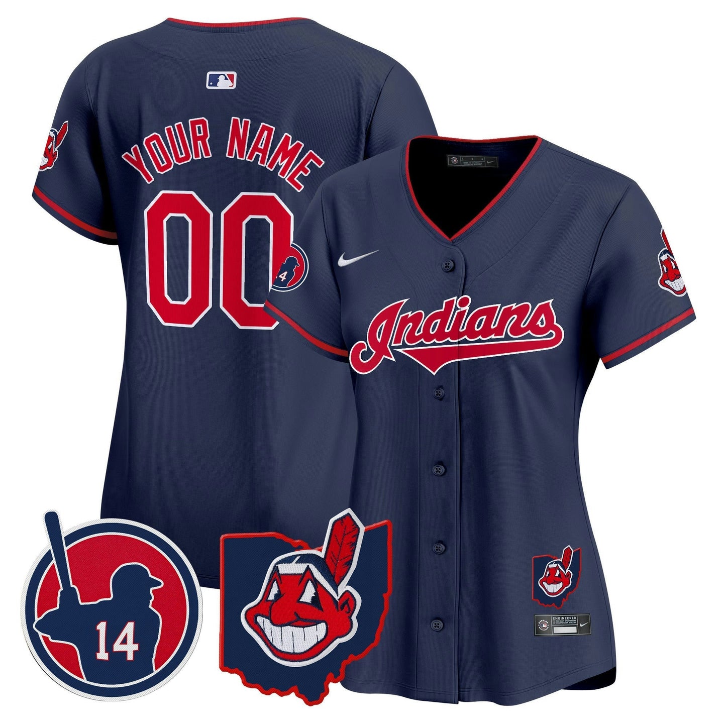 Camisa MLB Cleveland Indians Larry Doby Patch Vapor Premier Limited Jersey
