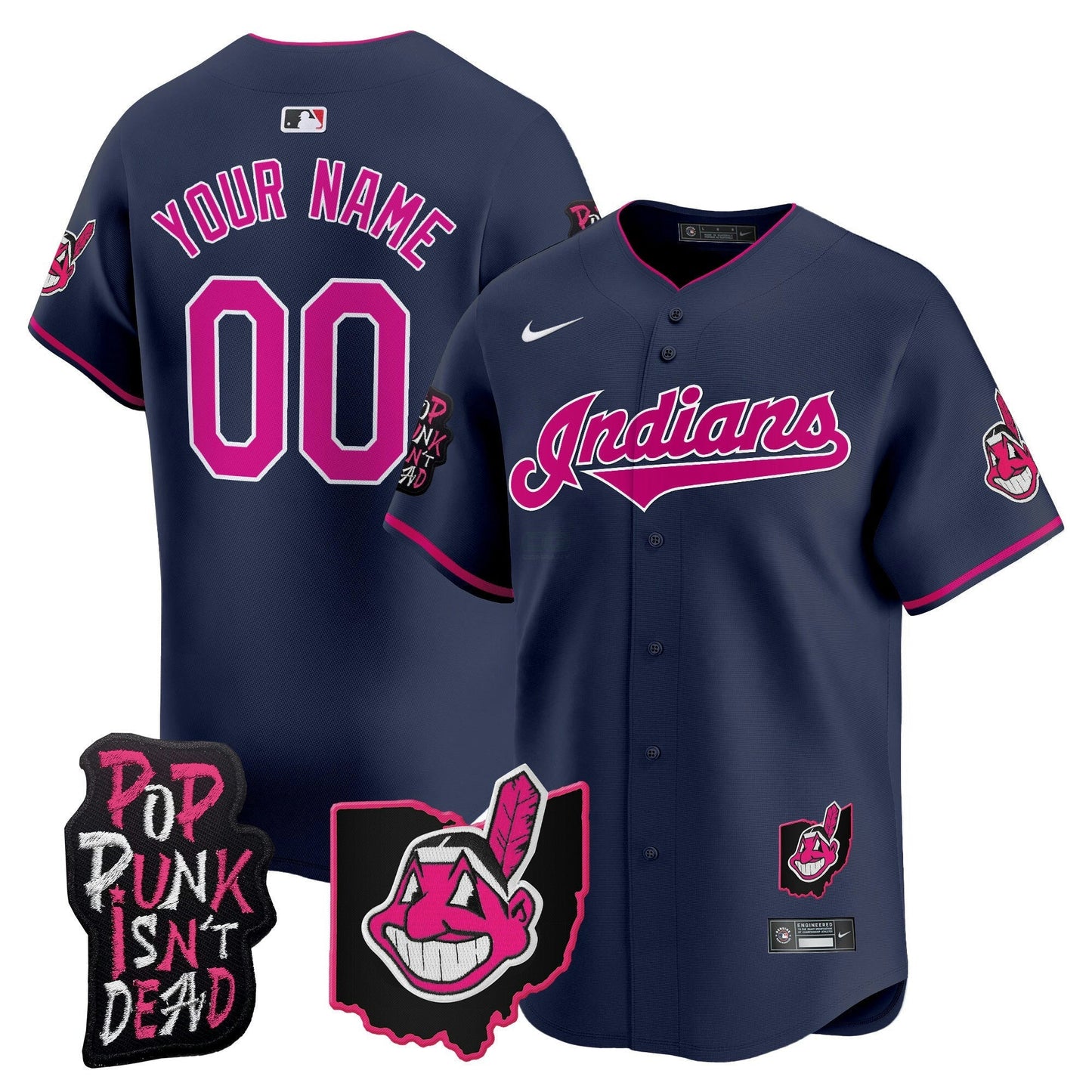 Camisa MLB Cleveland Indians MGK Patch Vapor Premier Limited Jersey