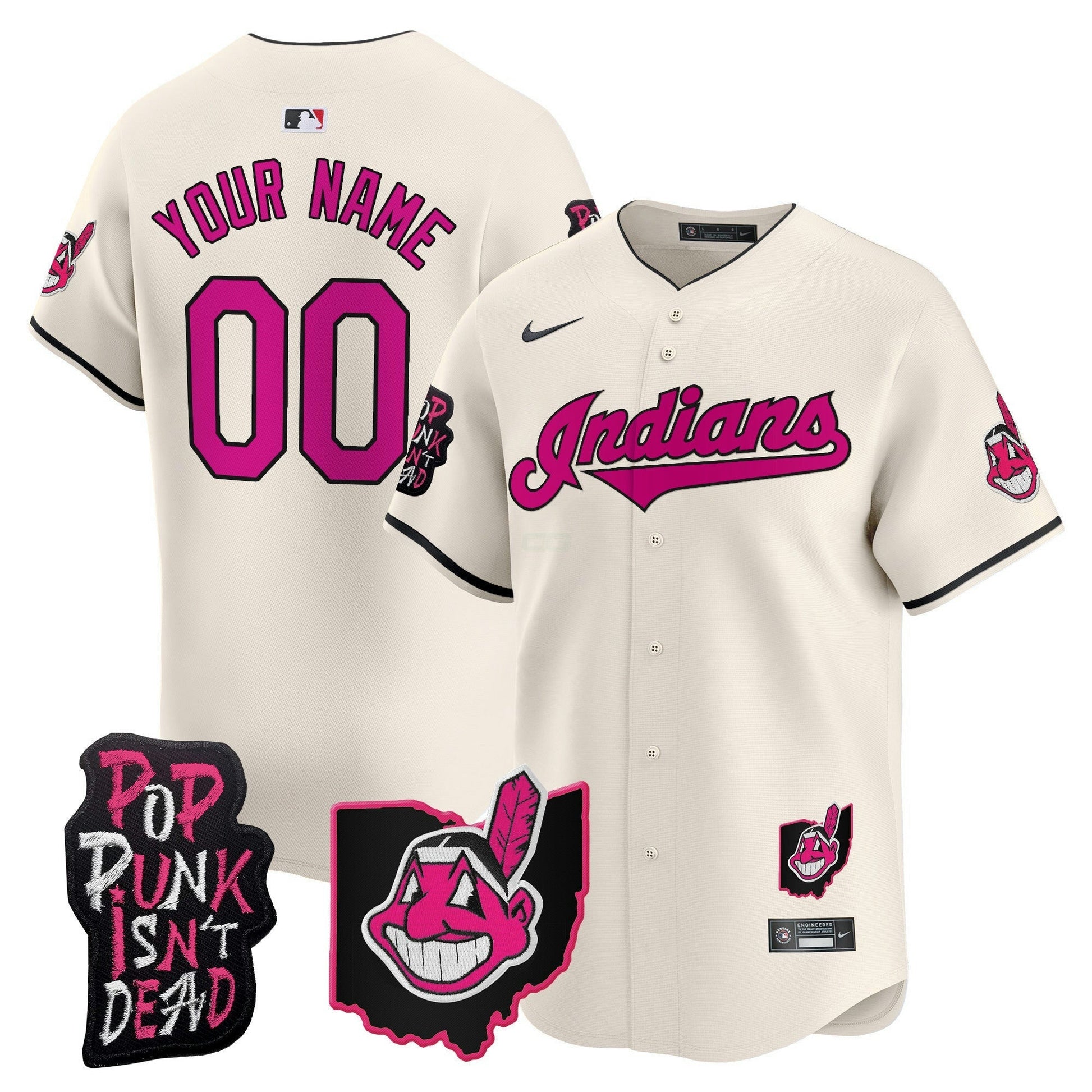 Camisa MLB Cleveland Indians MGK Patch Vapor Premier Limited Jersey