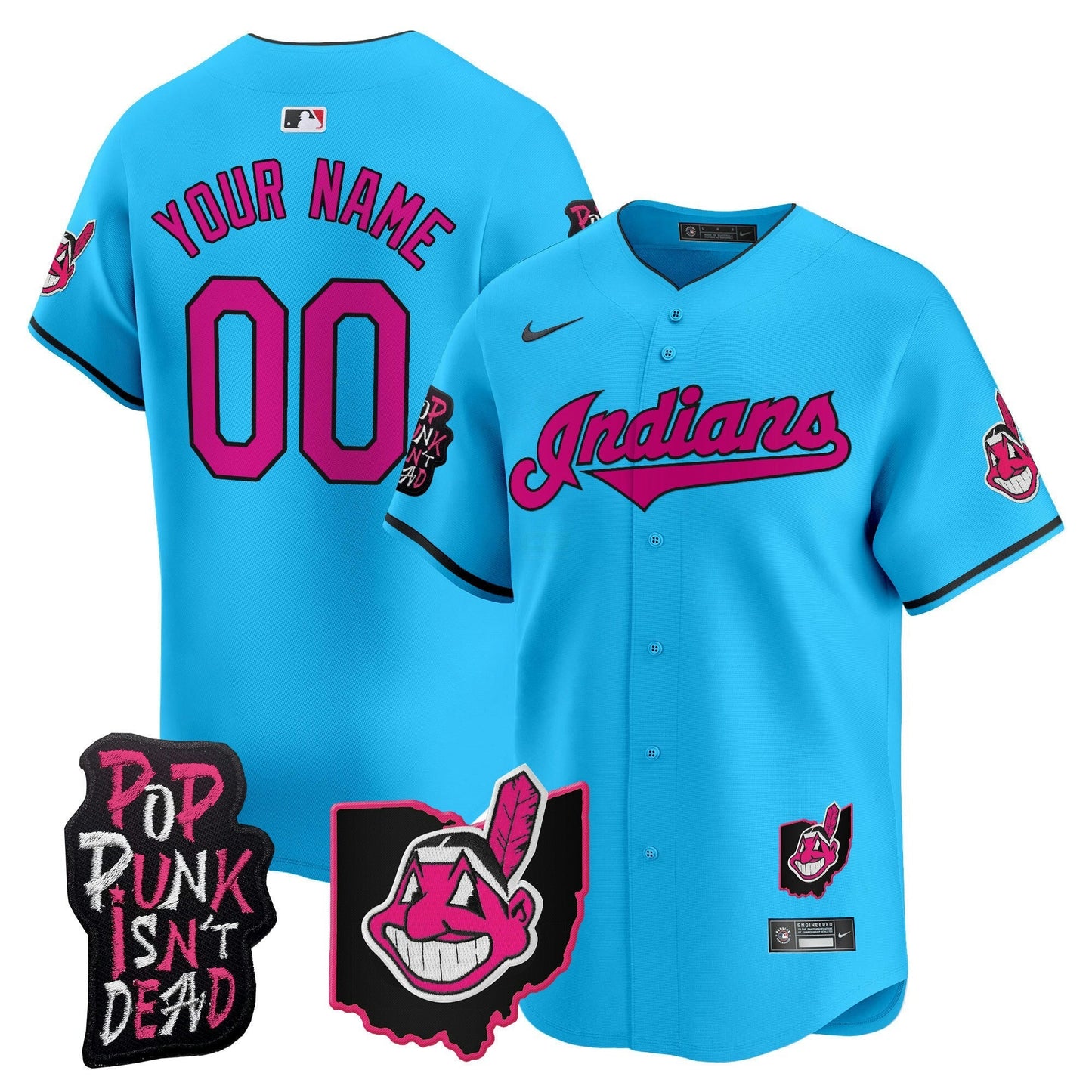 Camisa MLB Cleveland Indians MGK Patch Vapor Premier Limited Jersey