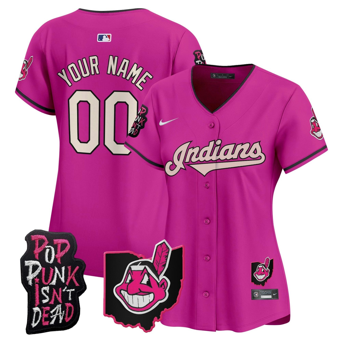 Camisa MLB Cleveland Indians MGK Patch Vapor Premier Limited Jersey