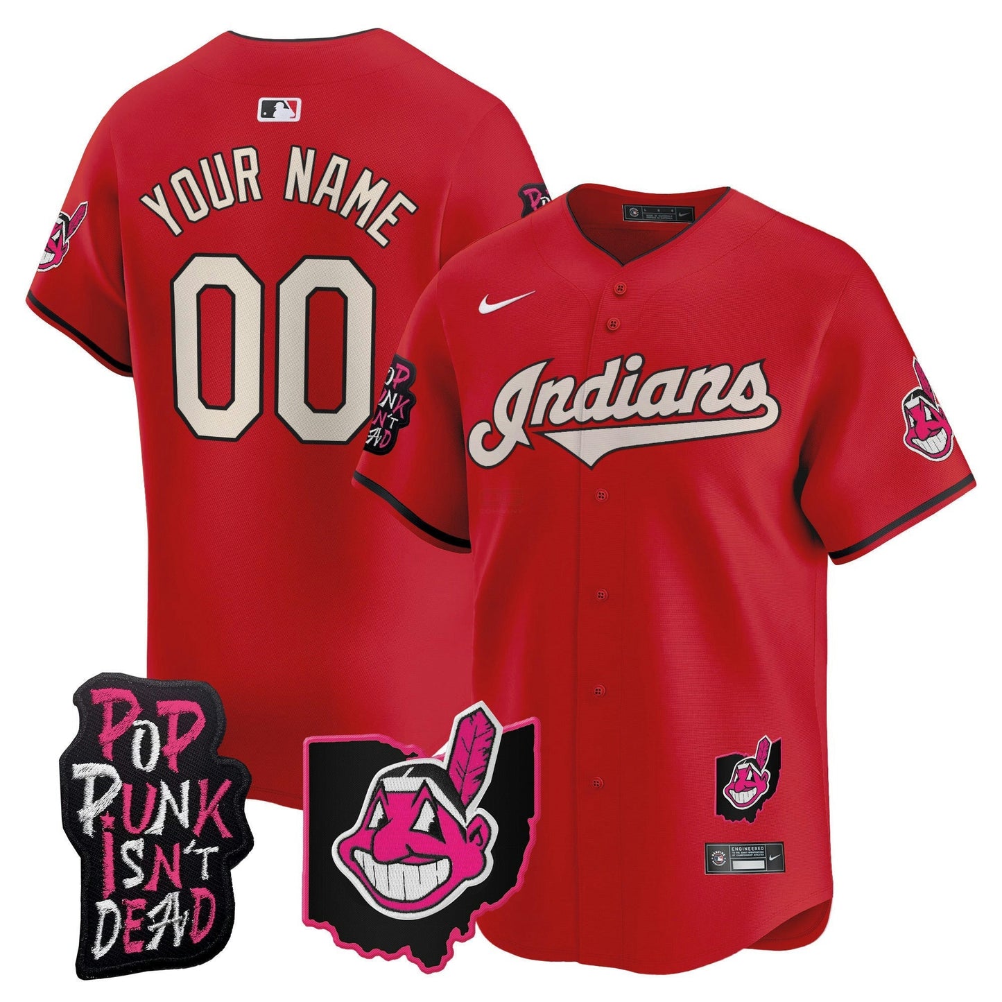Camisa MLB Cleveland Indians MGK Patch Vapor Premier Limited Jersey
