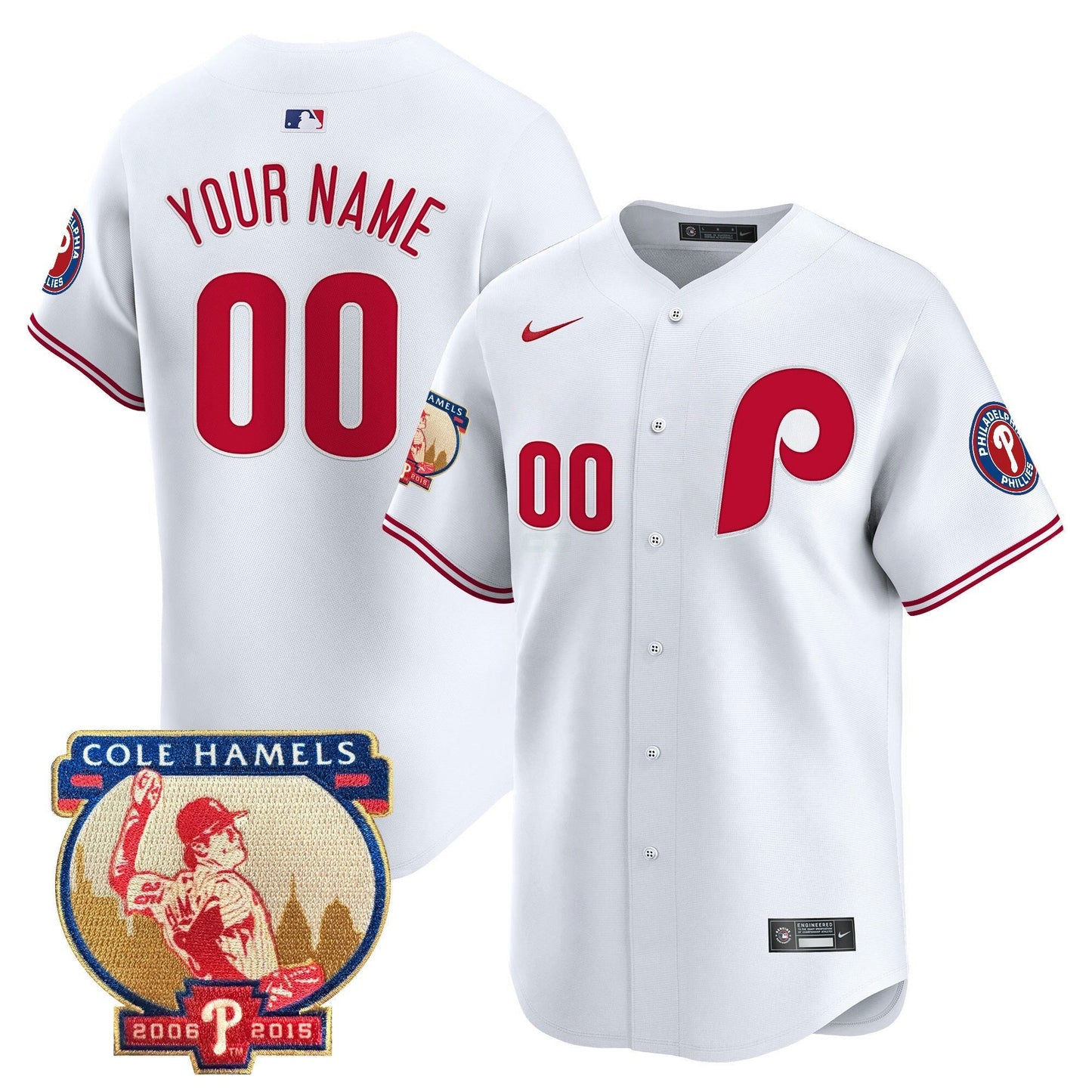 Camisa MLB Cole Hamels Patch Vapor Premier Limited Jersey