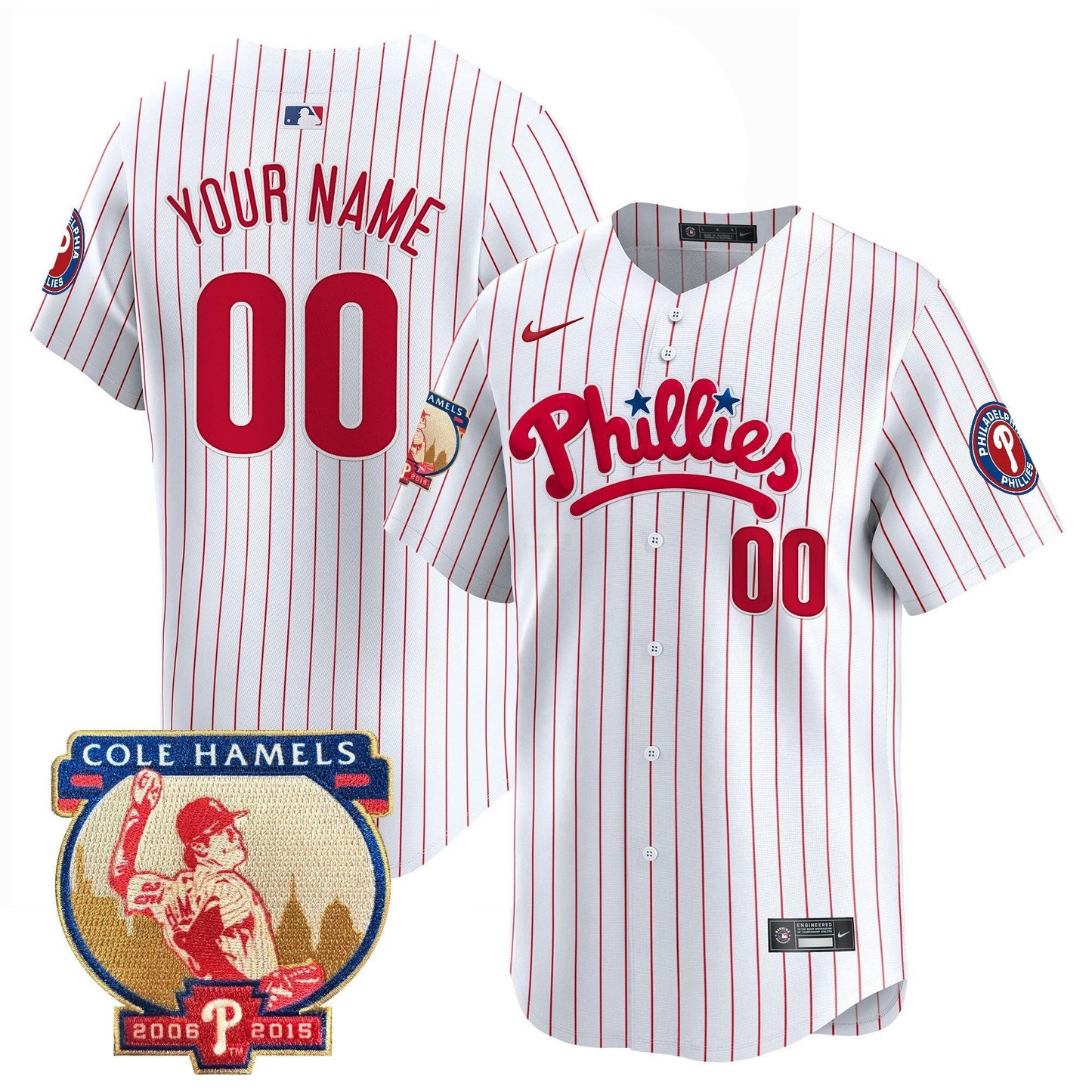 Camisa MLB Cole Hamels Patch Vapor Premier Limited Jersey