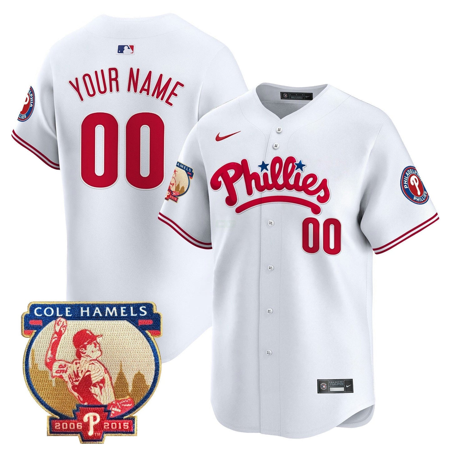 Camisa MLB Cole Hamels Patch Vapor Premier Limited Jersey
