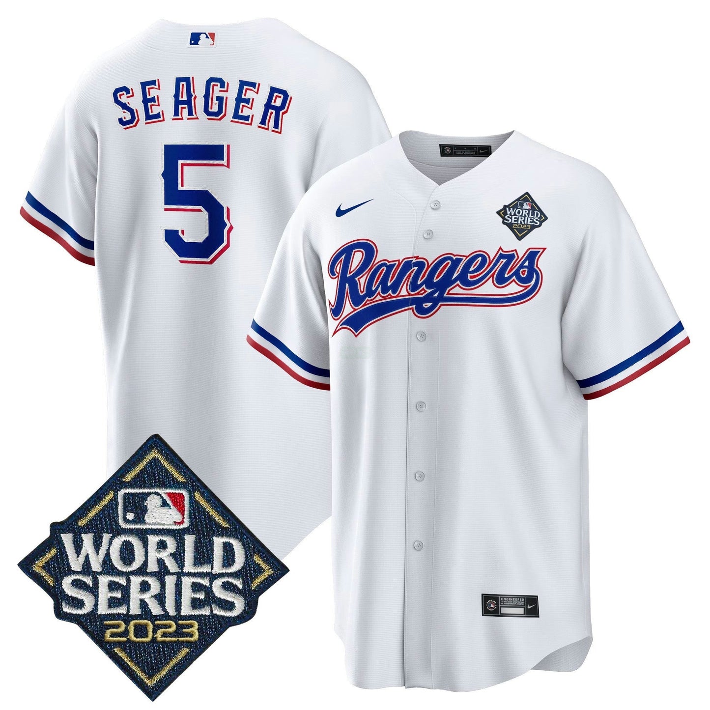 Camisa MLB Corey Seager Texas 2023 World Series Cool Base Jersey