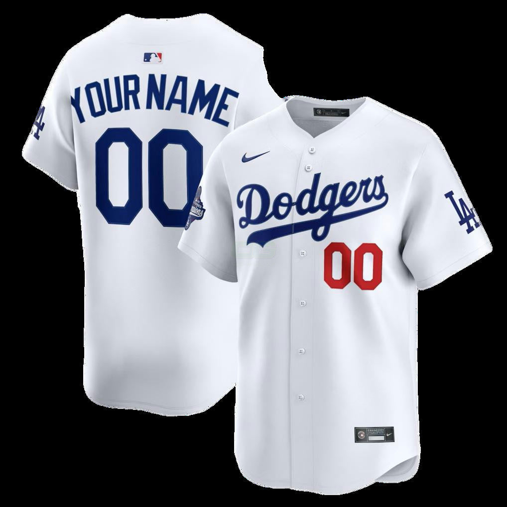Camisa MLB Los Angeles Dodgers Custom LA Jersey - Branca