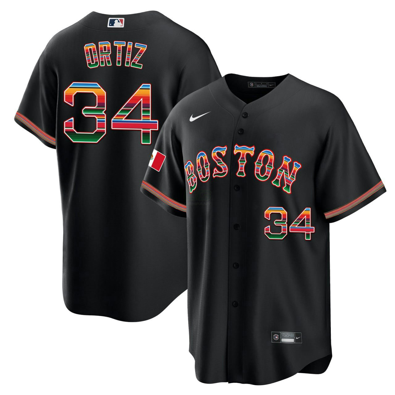 Camisa MLB David Ortiz Boston Mexico Hispanic Jersey - Cool