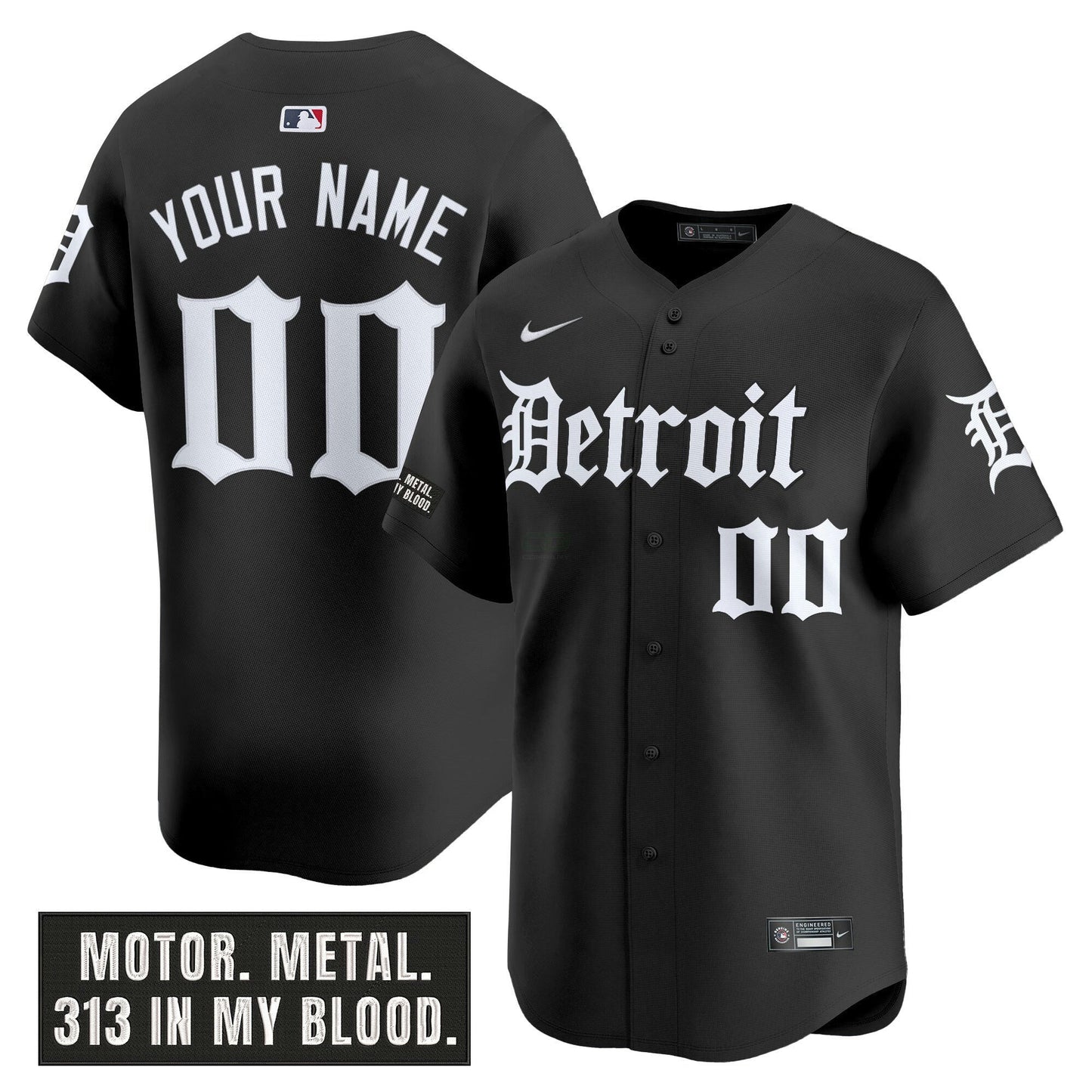 Camisa MLB Detroit ‘Motor Gothic Edition’ Vapor Premier Limited Jersey