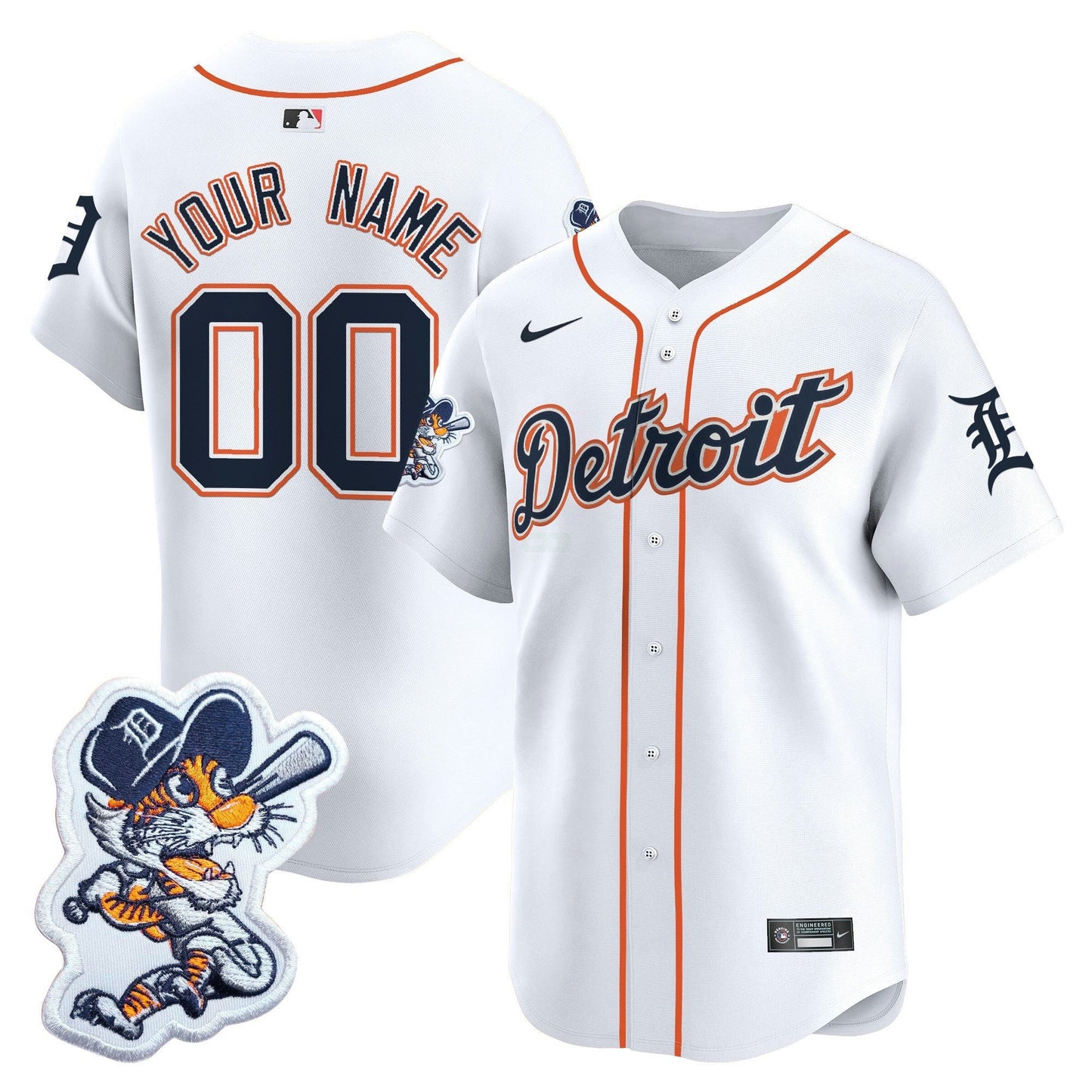 Camisa MLB Detroit Paws Patch Vapor Premier Limited Jersey