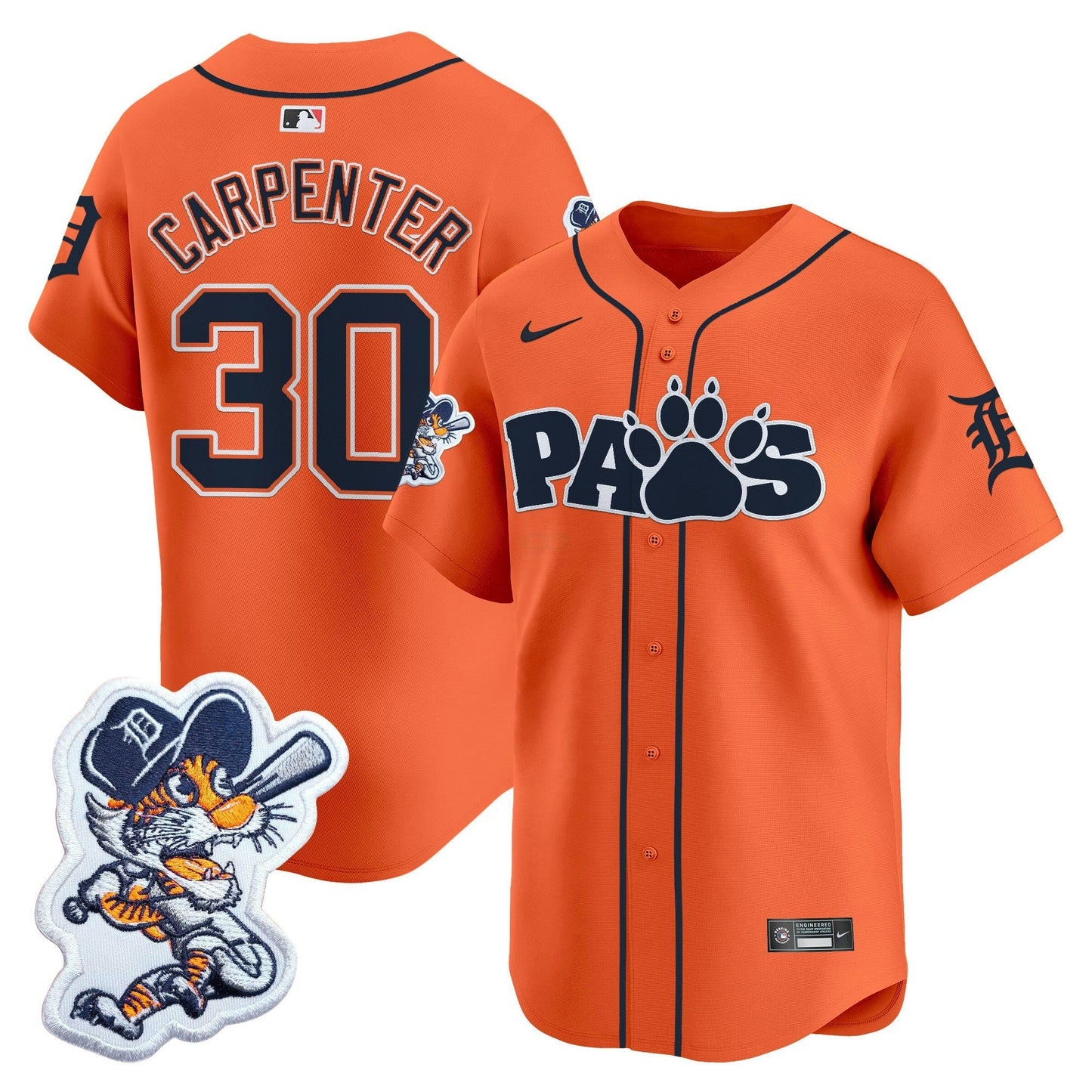 Camisa MLB Detroit Paws Patch Vapor Premier Limited Jersey V2