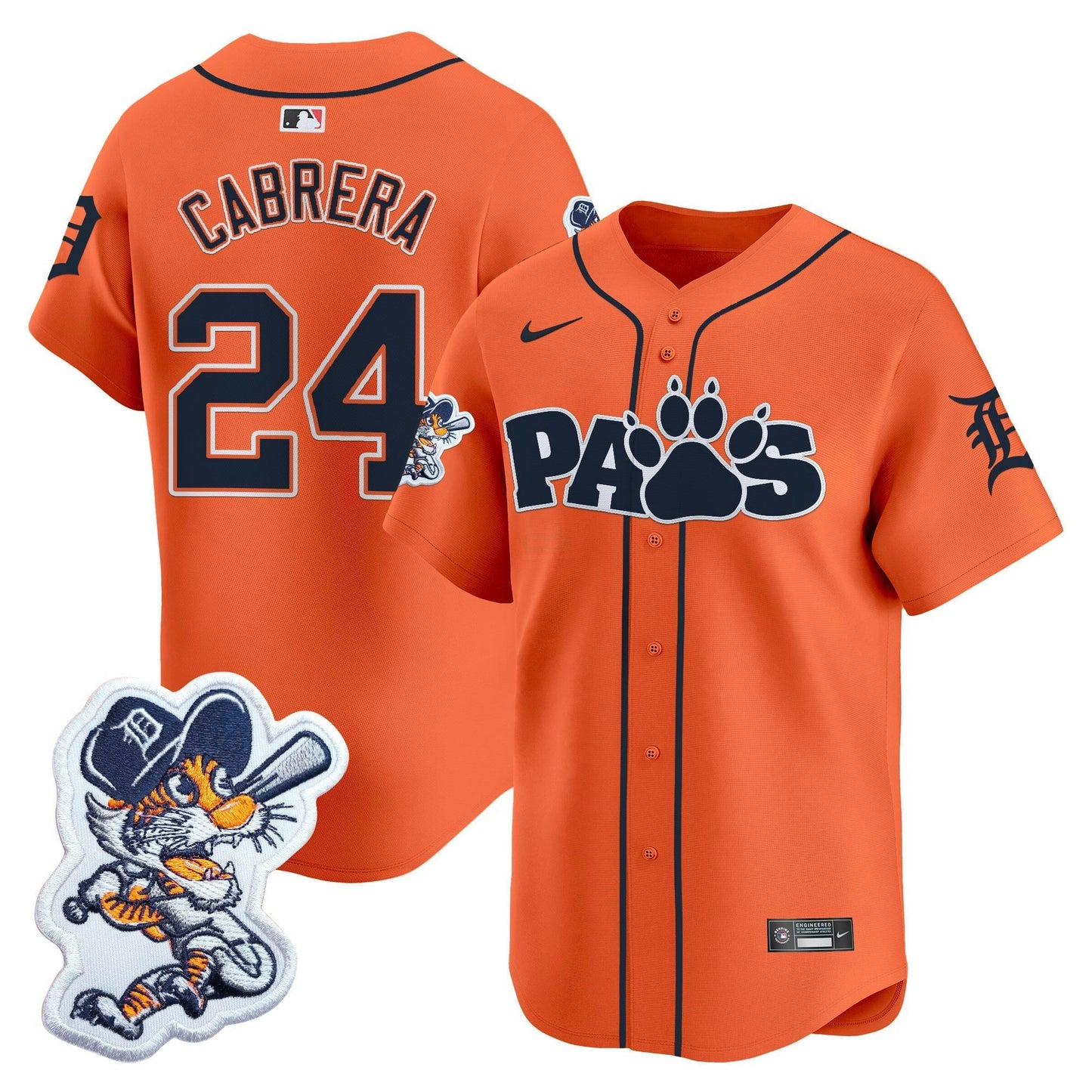 Camisa MLB Detroit Paws Patch Vapor Premier Limited Jersey V2