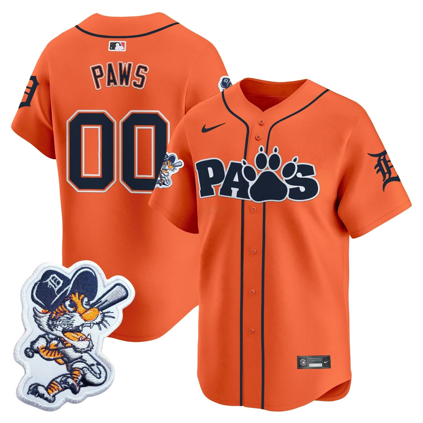 Camisa MLB Detroit Paws Patch Vapor Premier Limited Jersey V2
