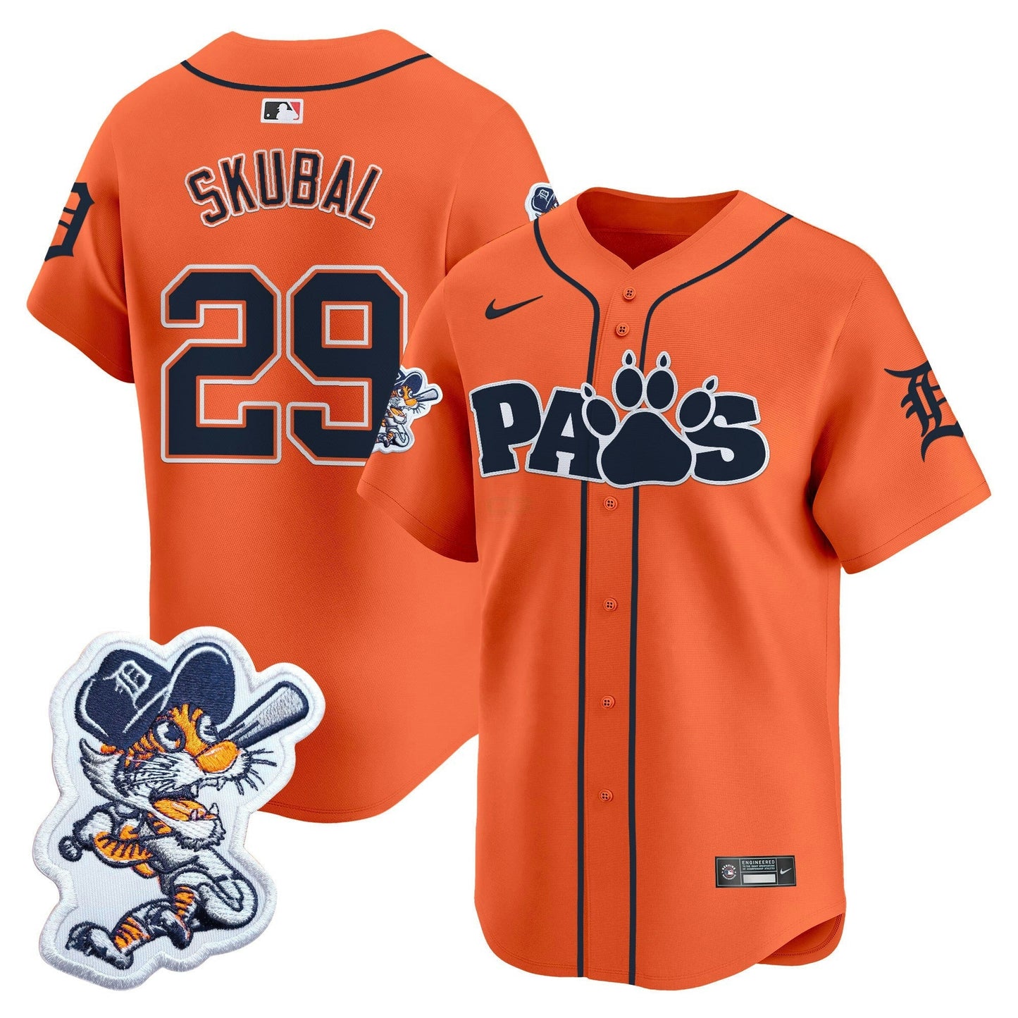 Camisa MLB Detroit Paws Patch Vapor Premier Limited Jersey V2