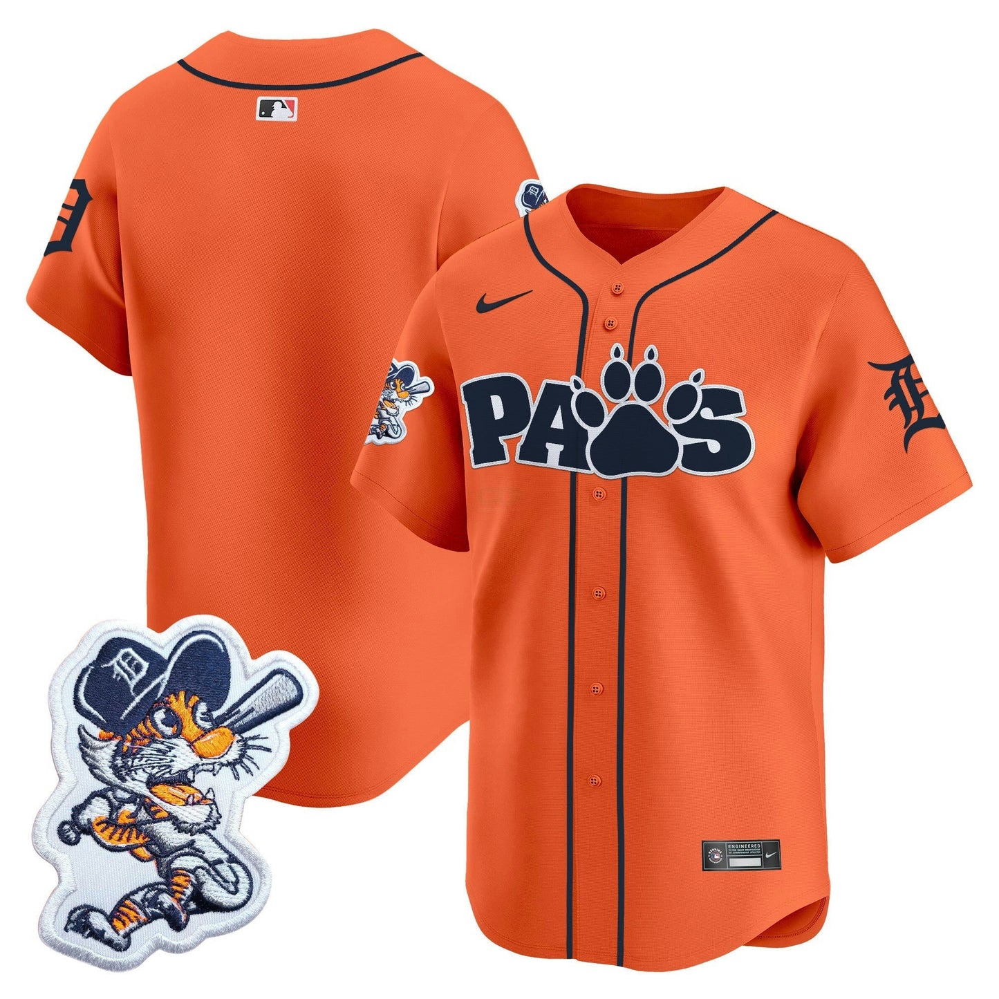 Camisa MLB Detroit Paws Patch Vapor Premier Limited Jersey V2