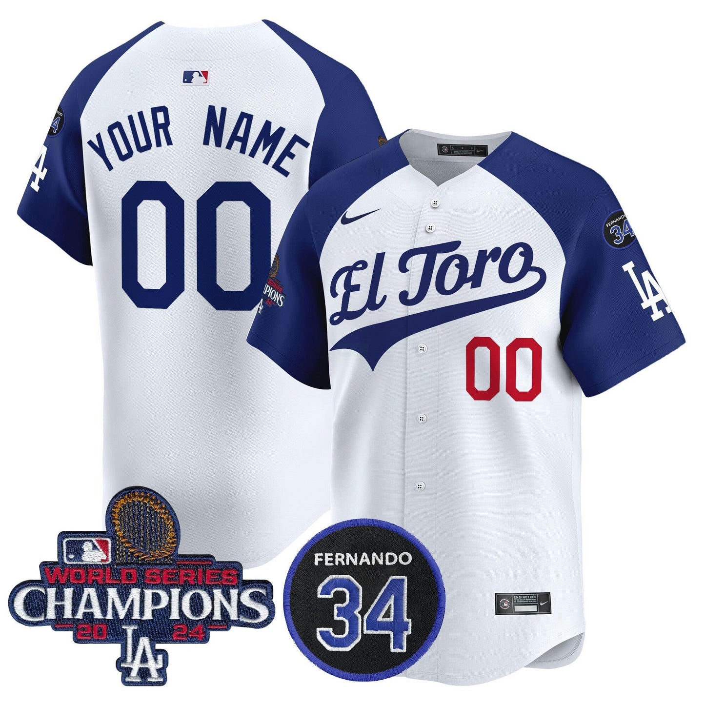 Camisa MLB El Toro 2024 World Series Champions Patch Vapor Premier Limited Jersey