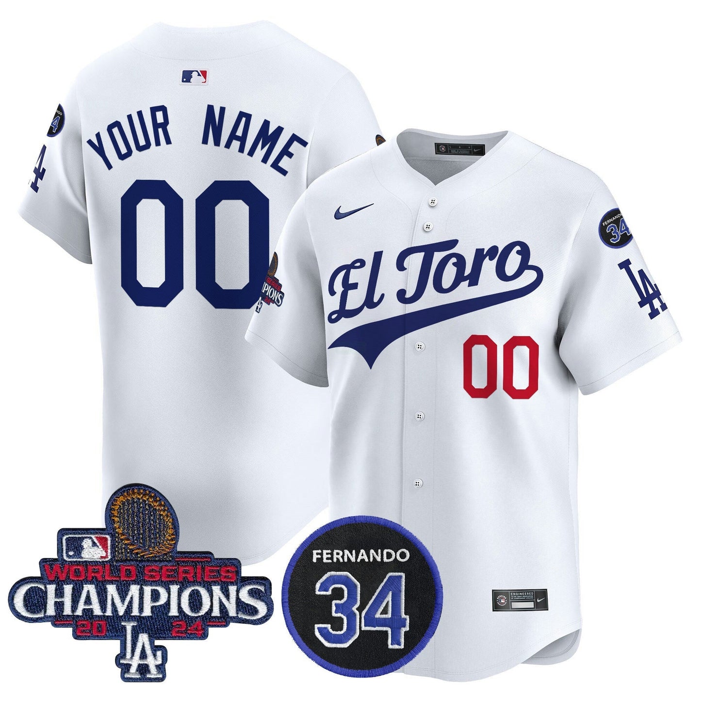 Camisa MLB El Toro 2024 World Series Champions Patch Vapor Premier Limited Jersey