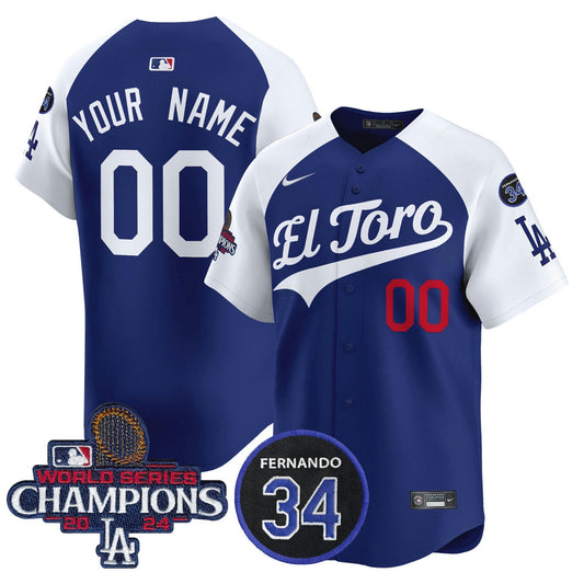Camisa MLB El Toro 2024 World Series Champions Patch Vapor Premier Limited Jersey