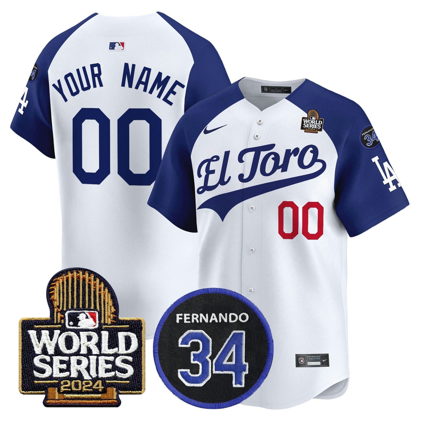 Camisa MLB El Toro 2024 World Series Patch Vapor Premier Limited Jersey