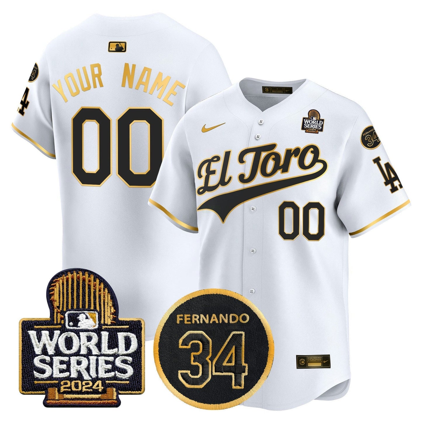 Camisa MLB El Toro 2024 World Series Patch Vapor Premier Limited Jersey