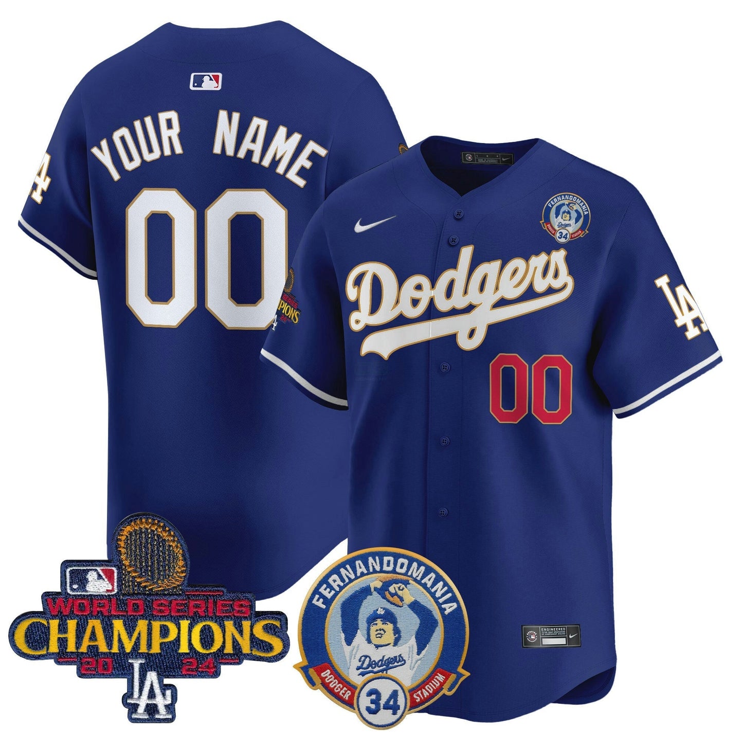 Camisa MLB Fernando & 2024 World Series Champions Patch Vapor Premier Limited Jersey