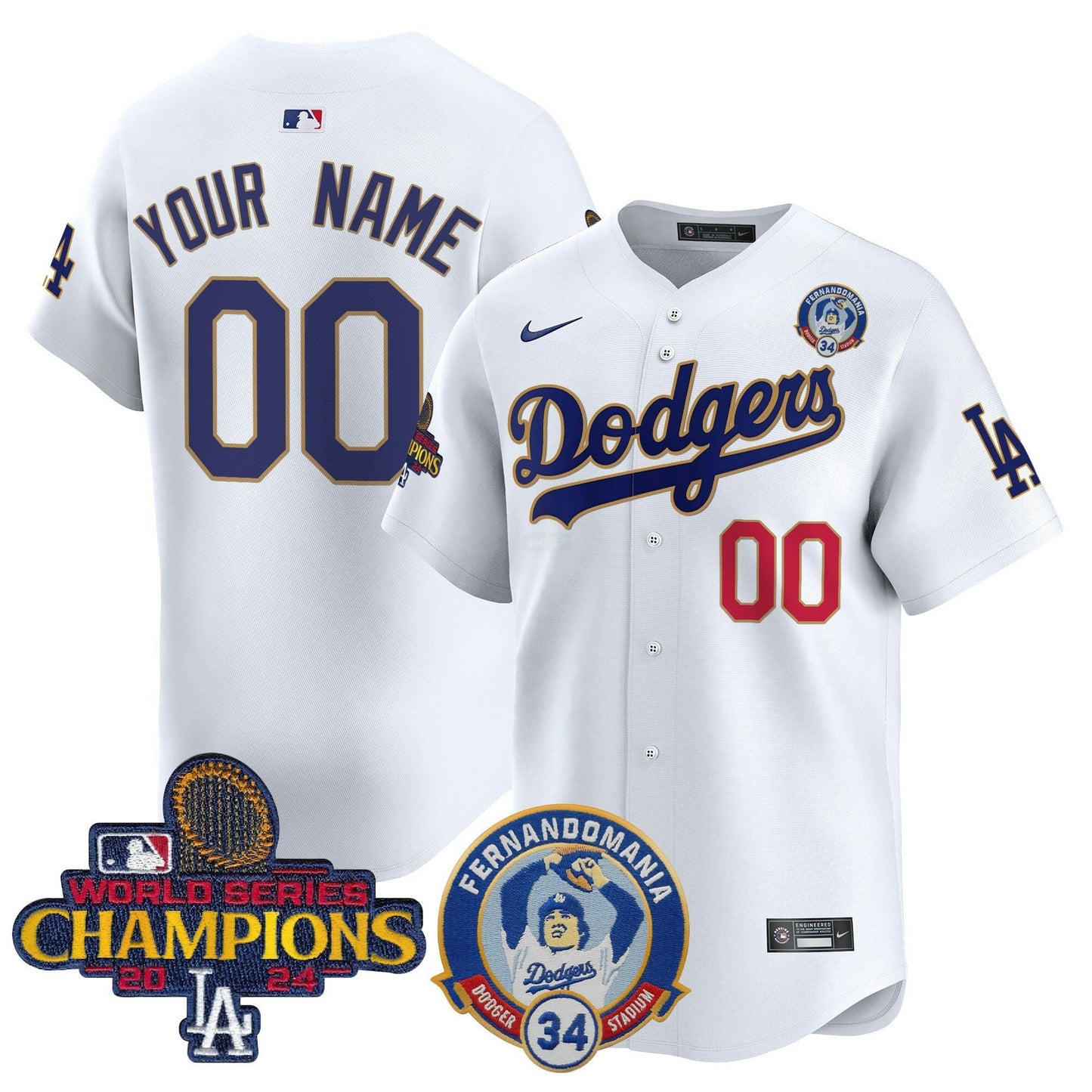 Camisa MLB Fernando & 2024 World Series Champions Patch Vapor Premier Limited Jersey