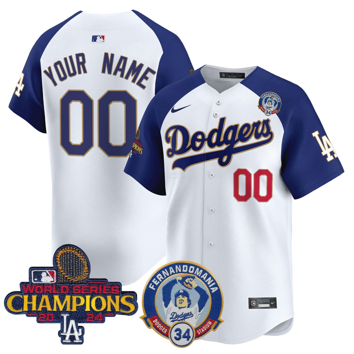 Camisa MLB Fernando & 2024 World Series Champions Patch Vapor Premier Limited Jersey
