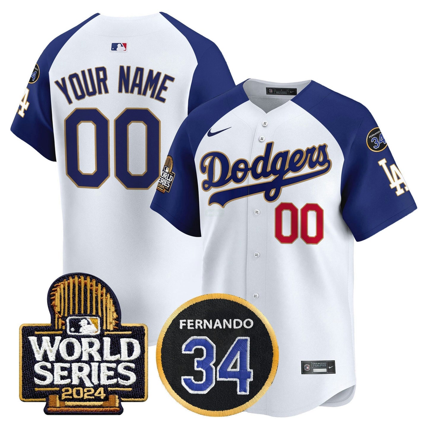 Camisa MLB Fernando Memorial & 2024 World Series Patch Vapor Premier Limited Jersey