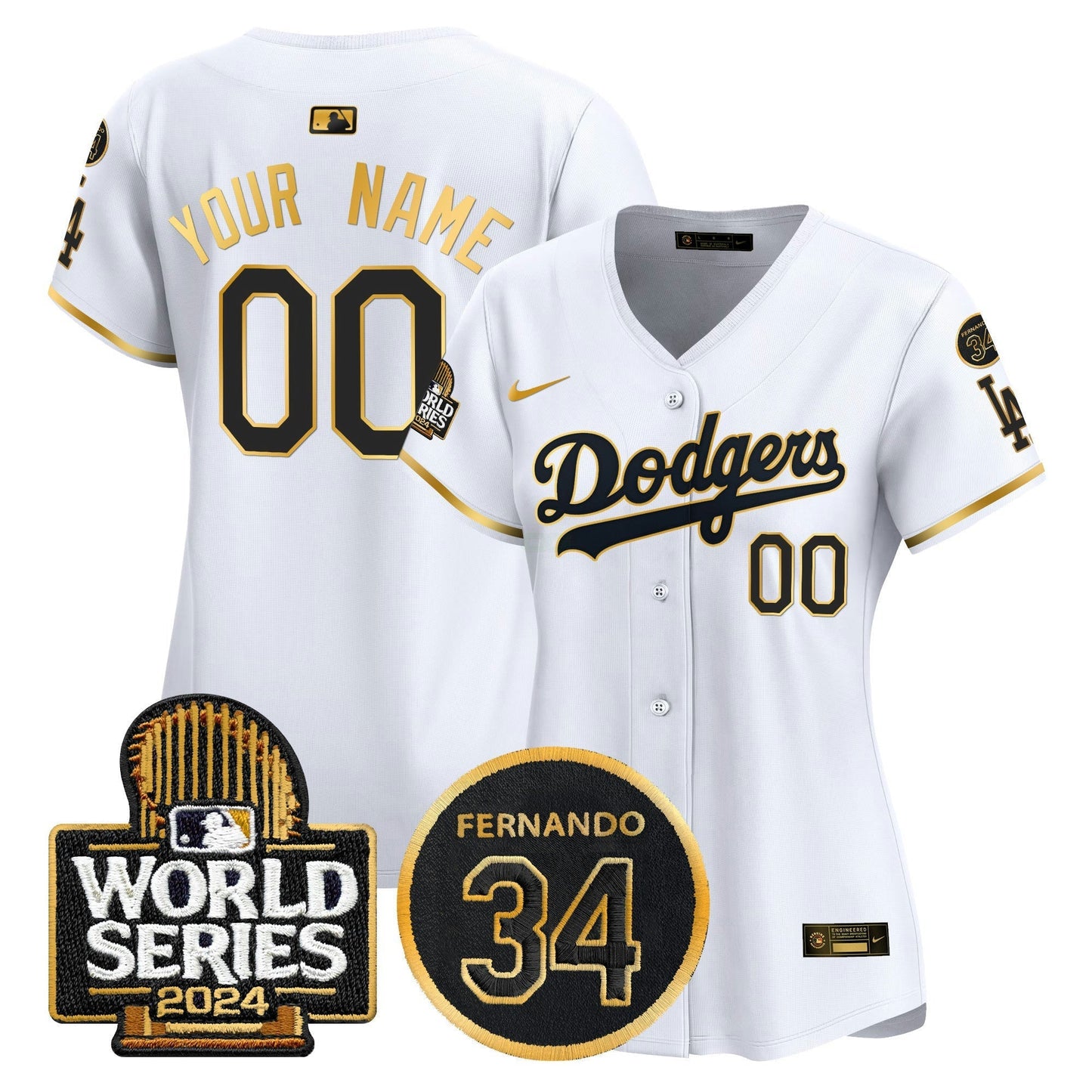 Camisa MLB Fernando Memorial & 2024 World Series Patch Vapor Premier Limited Jersey