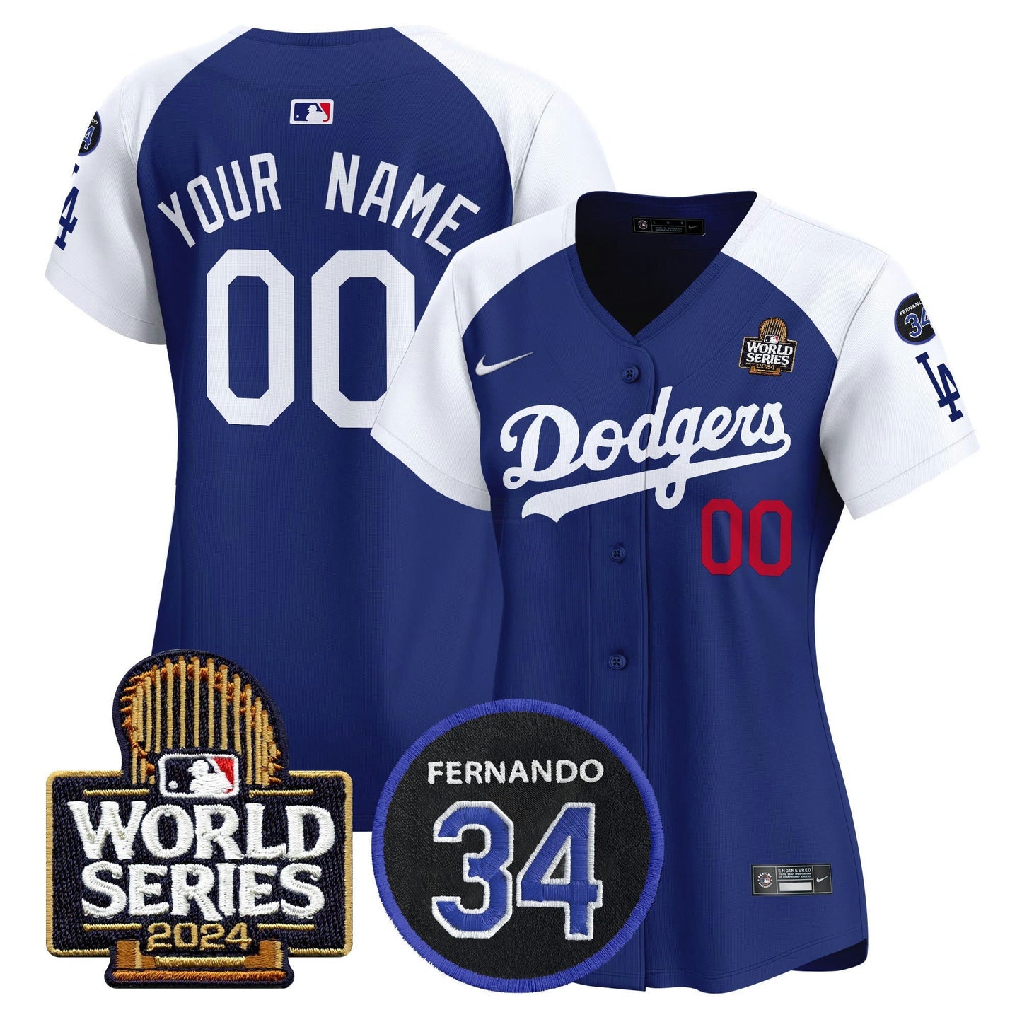 Camisa MLB Fernando Memorial & 2024 World Series Patch Vapor Premier Limited Jersey V2