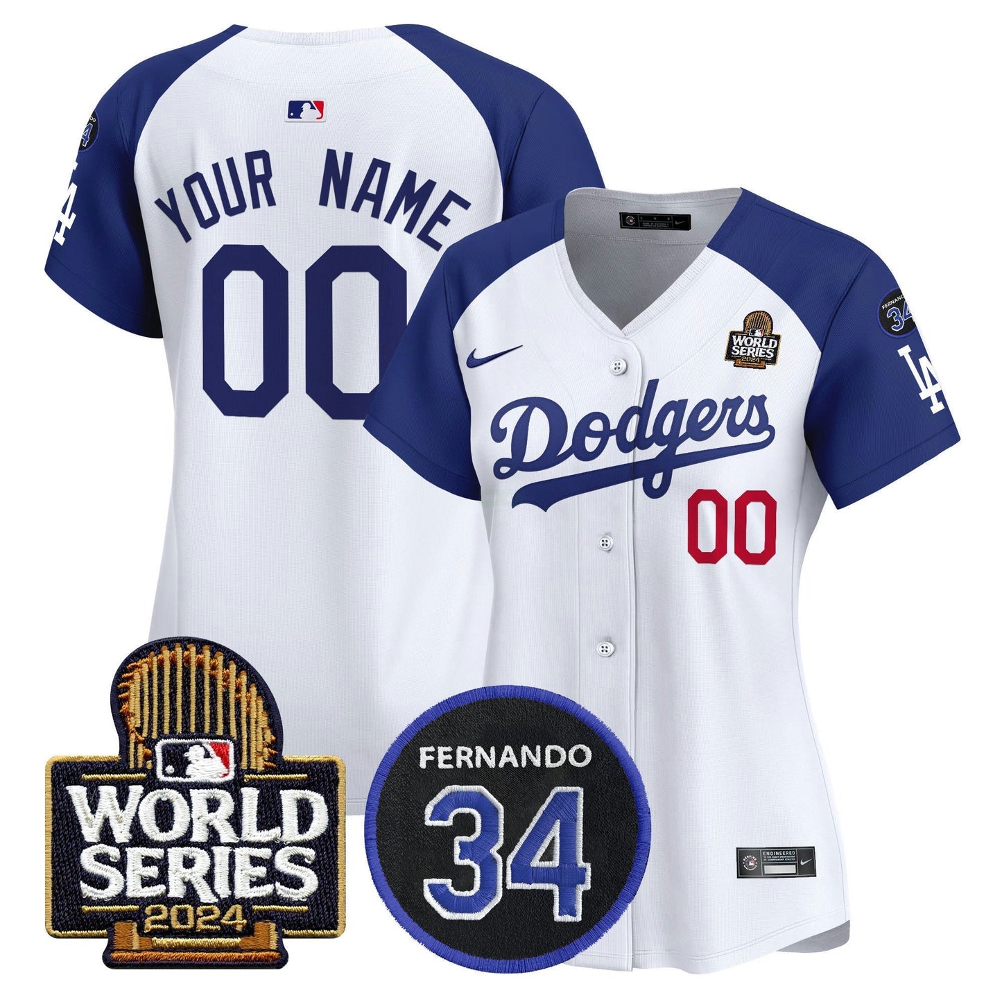Camisa MLB Fernando Memorial & 2024 World Series Patch Vapor Premier Limited Jersey V2