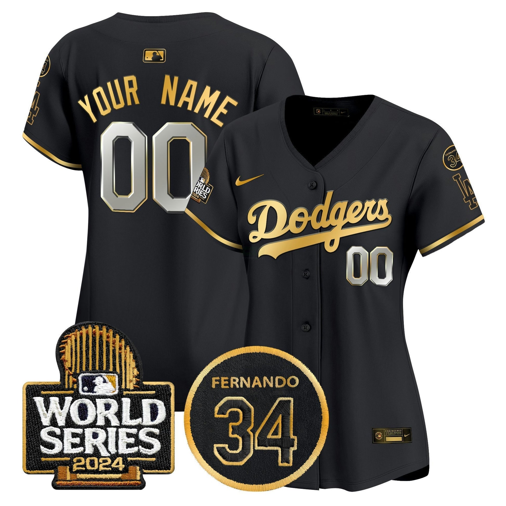 Camisa MLB Fernando Memorial & 2024 World Series Patch Vapor Premier Limited Jersey