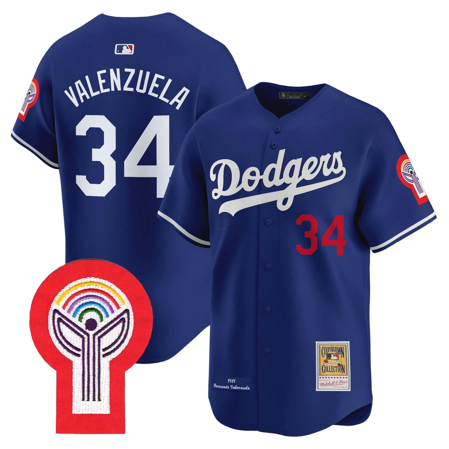 Camisa MLB Fernando Valenzuela 1981 Cooperstown Jersey