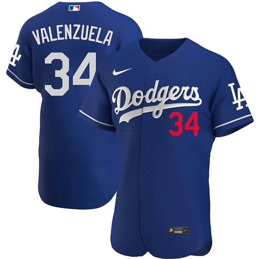 Camisa MLB Fernando Valenzuela Flex Base Jersey - Azul Royal