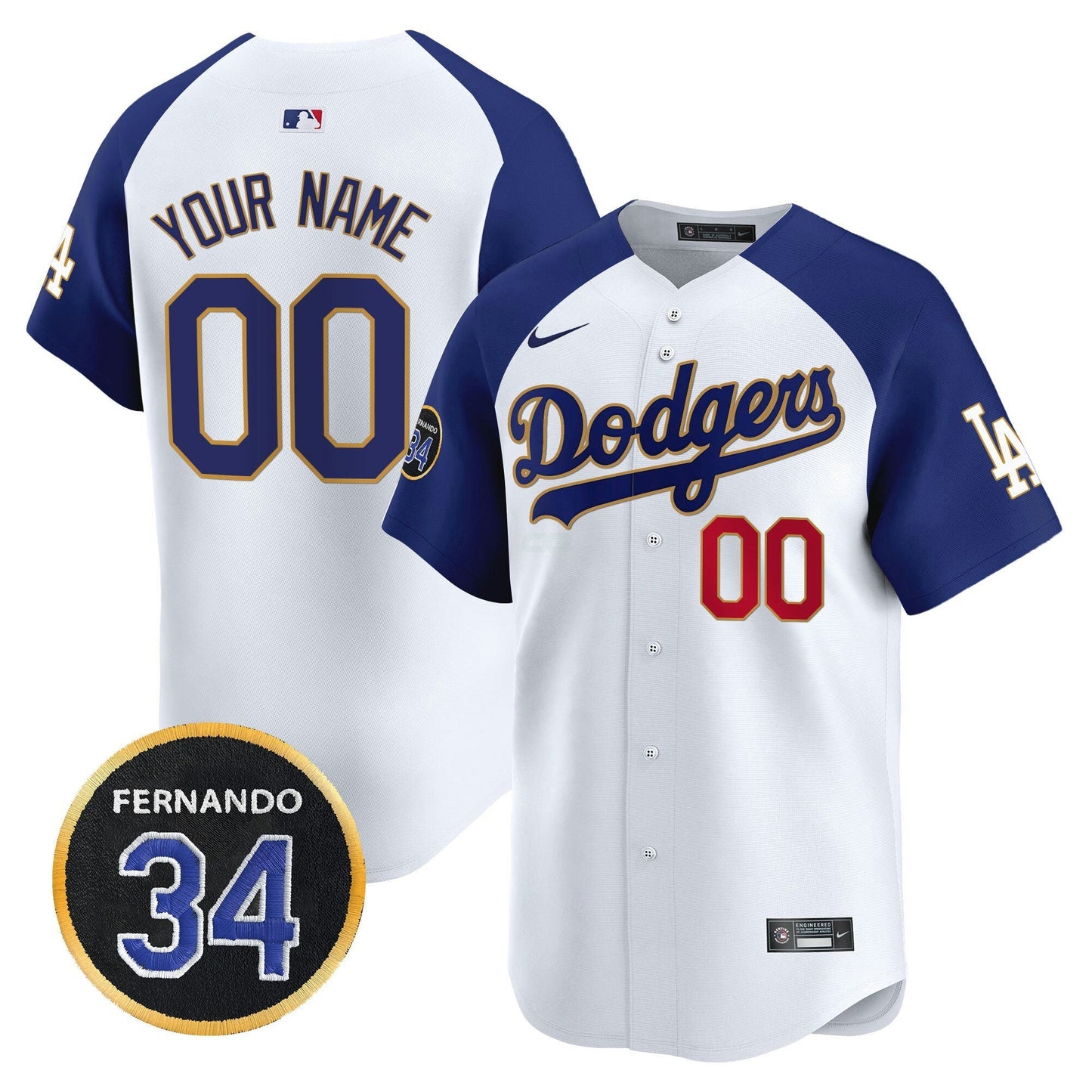 Camisa MLB Fernando Valenzuela Memorial Patch Vapor Premier Limited Jersey